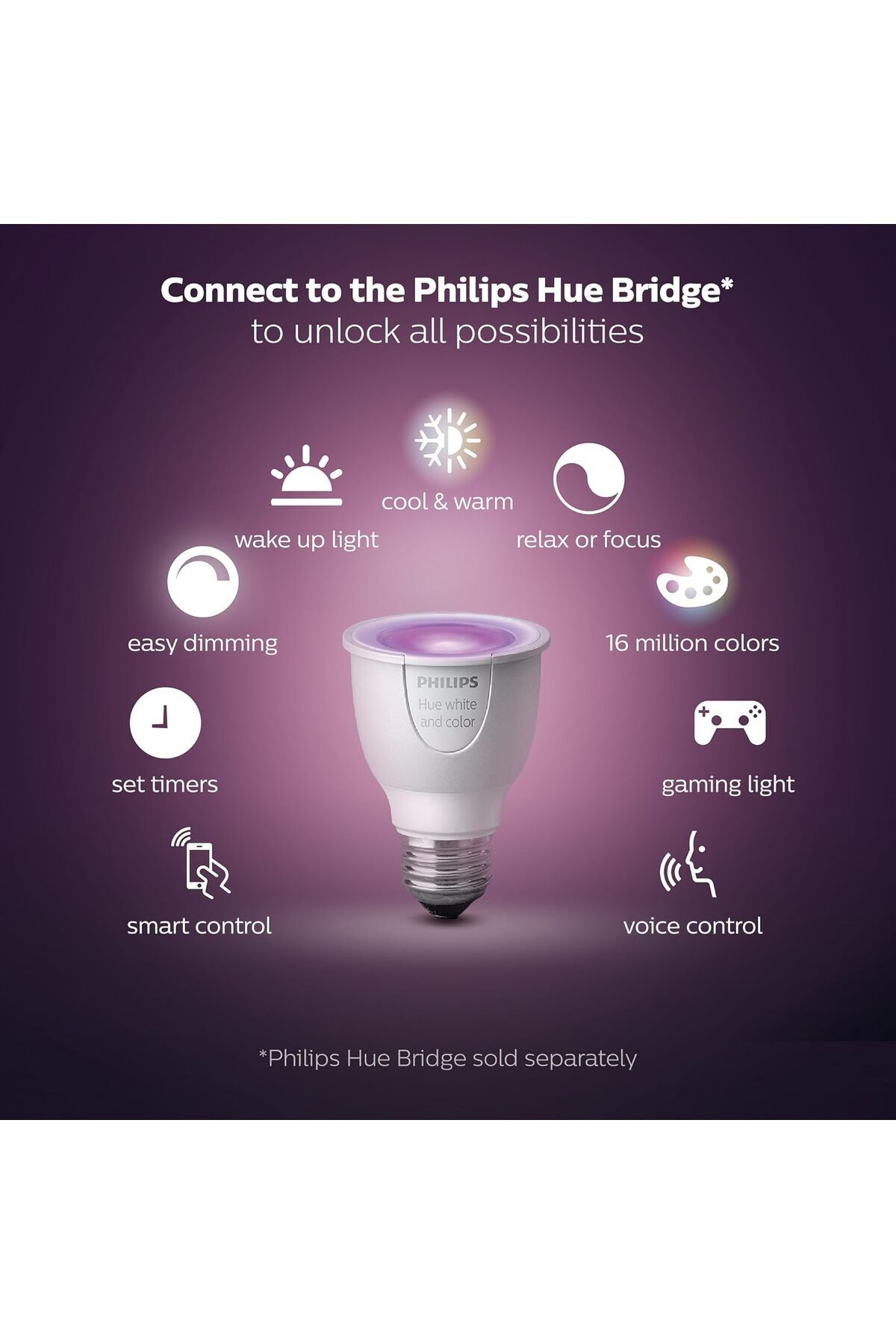 Philips Hue-White and Color Ambiance PAR16 Dimmable LED Smart Spot Light (Compatible with Alexa Appl 5