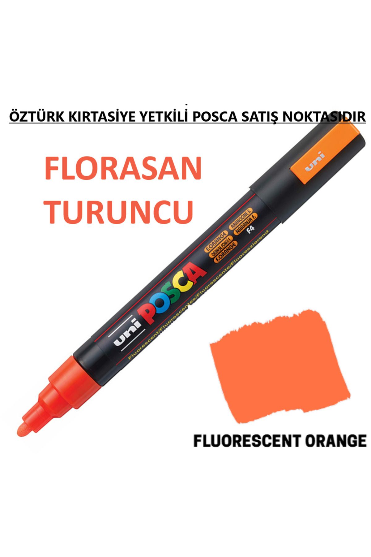 Uni Posca Florasan Turuncu Marker Pc-5m (1.8-2.5mm) Poska Pc5m Pc - 5m