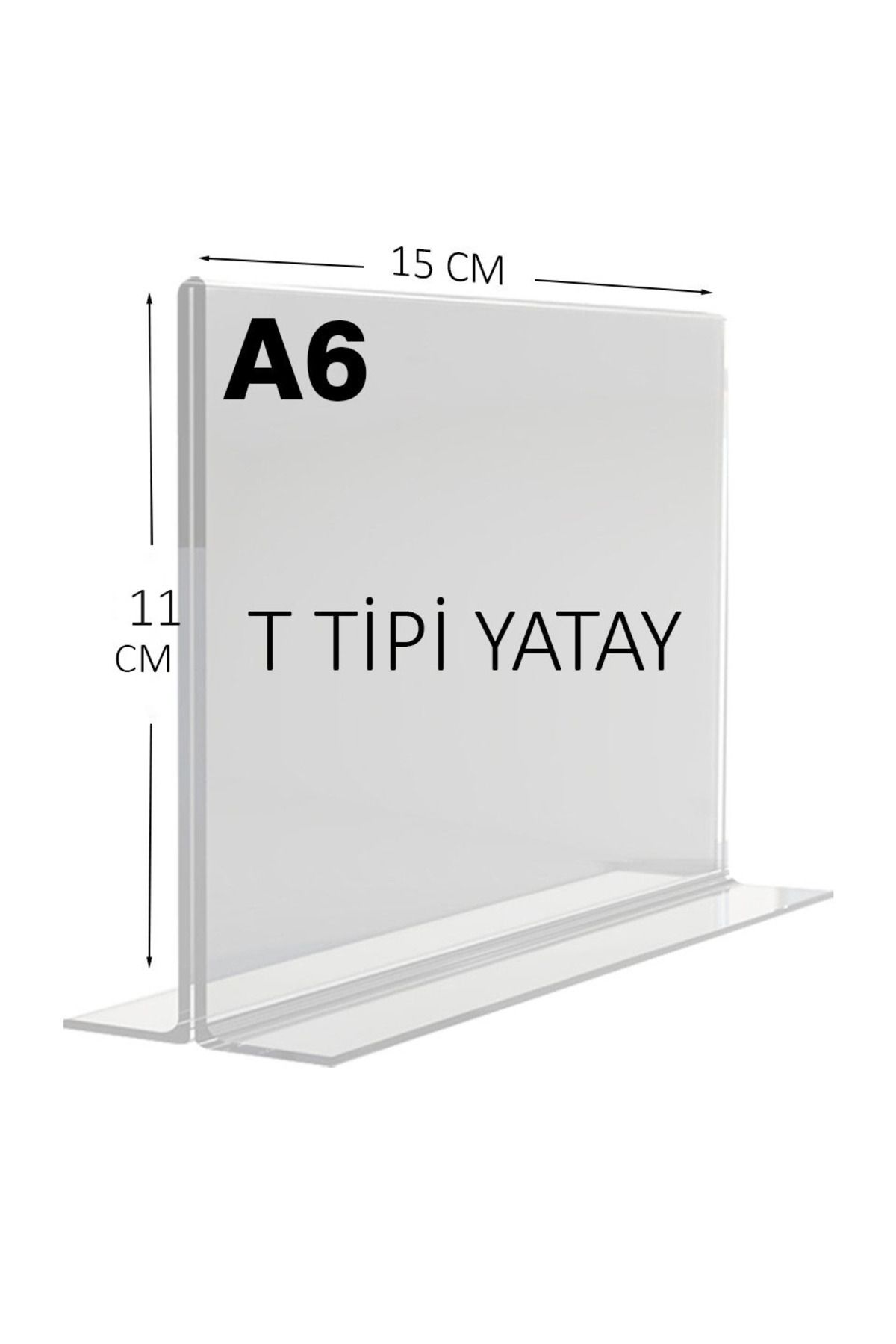 HEROGLAS A6 T TİPİ Yatay Masa Üstü Şeffaf Pleksi / Föylük-Fiyatlık-Menü-Broşürlük