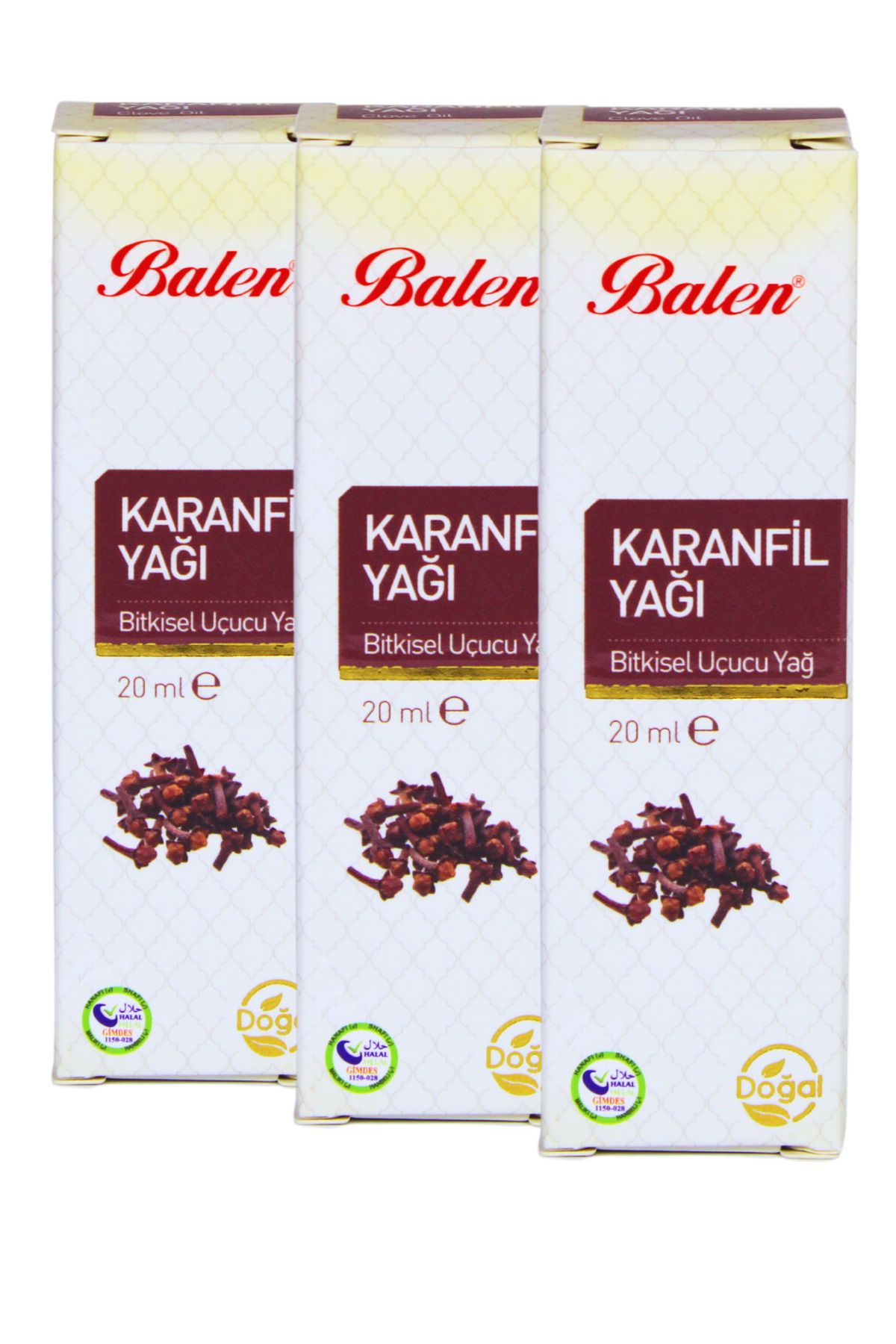 GÜLCE LOKMAN HEKİM AKTAR BALEN KARANFİL YAĞI 3 X 20 ML DİSTİLASYON