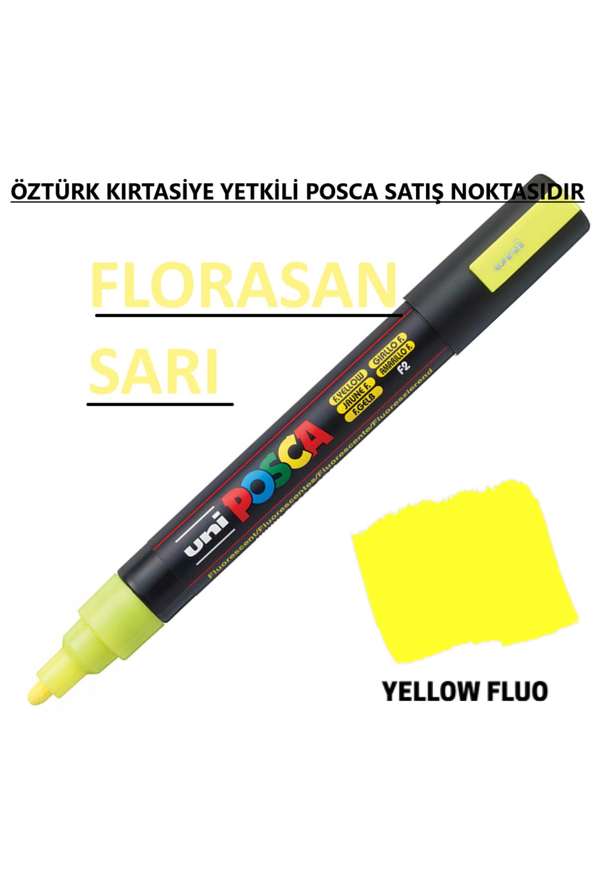 Uni Posca Florasan Sarı Marker Pc-5m (1.8-2.5mm) Poska Pc5m Pc - 5m