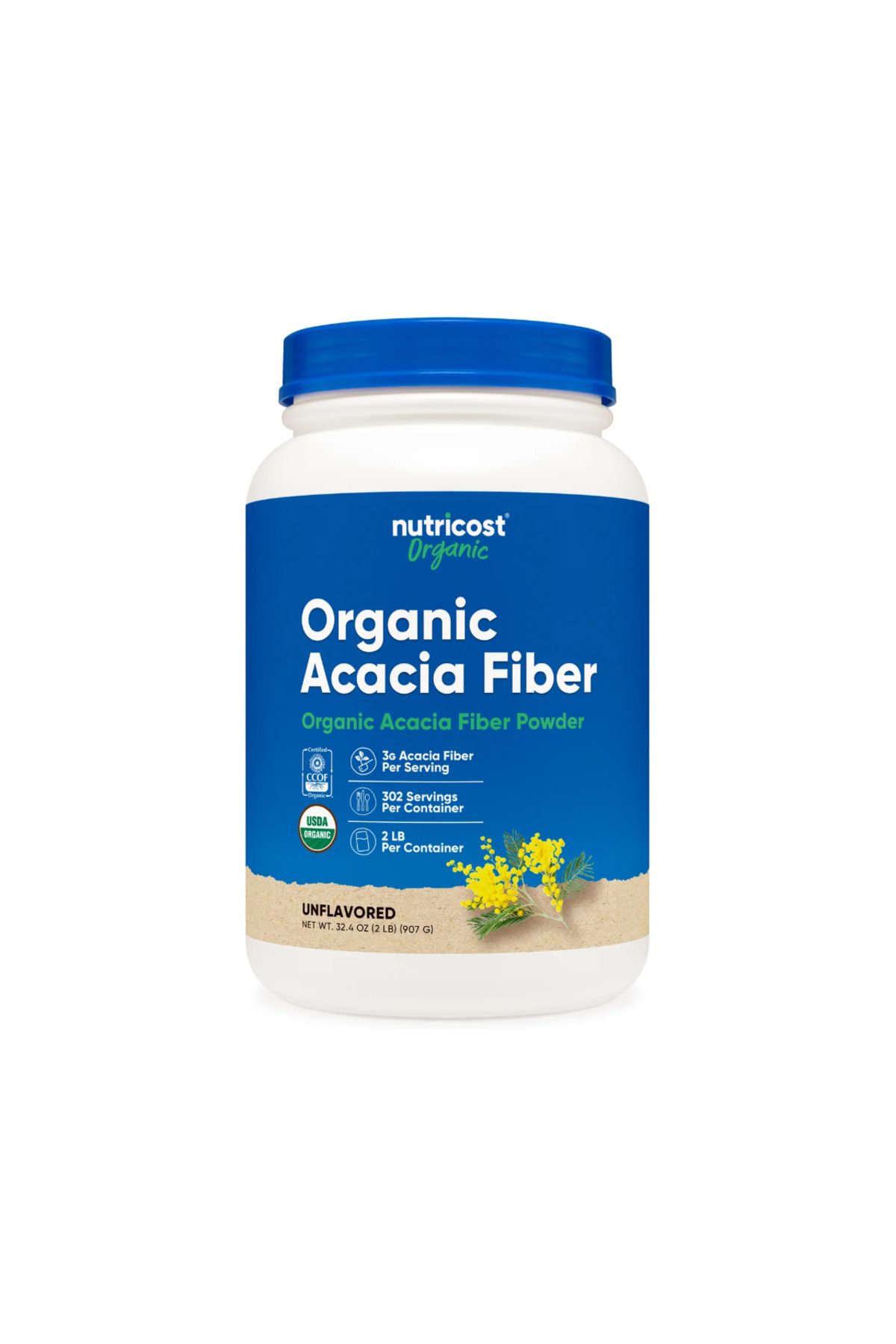 Nutricost , Organic Acacia Fiber Powder, Unflavored, 32 oz (907 g)
