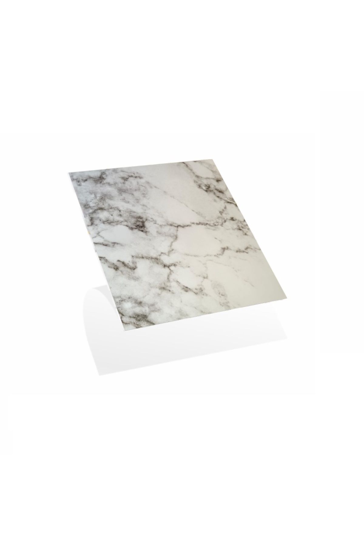 SerenityHaven River World 4'lü Paket 30 cm x 30 cm Ebatında Siyah Beyaz Mermer Model PVC Duvar Karosu