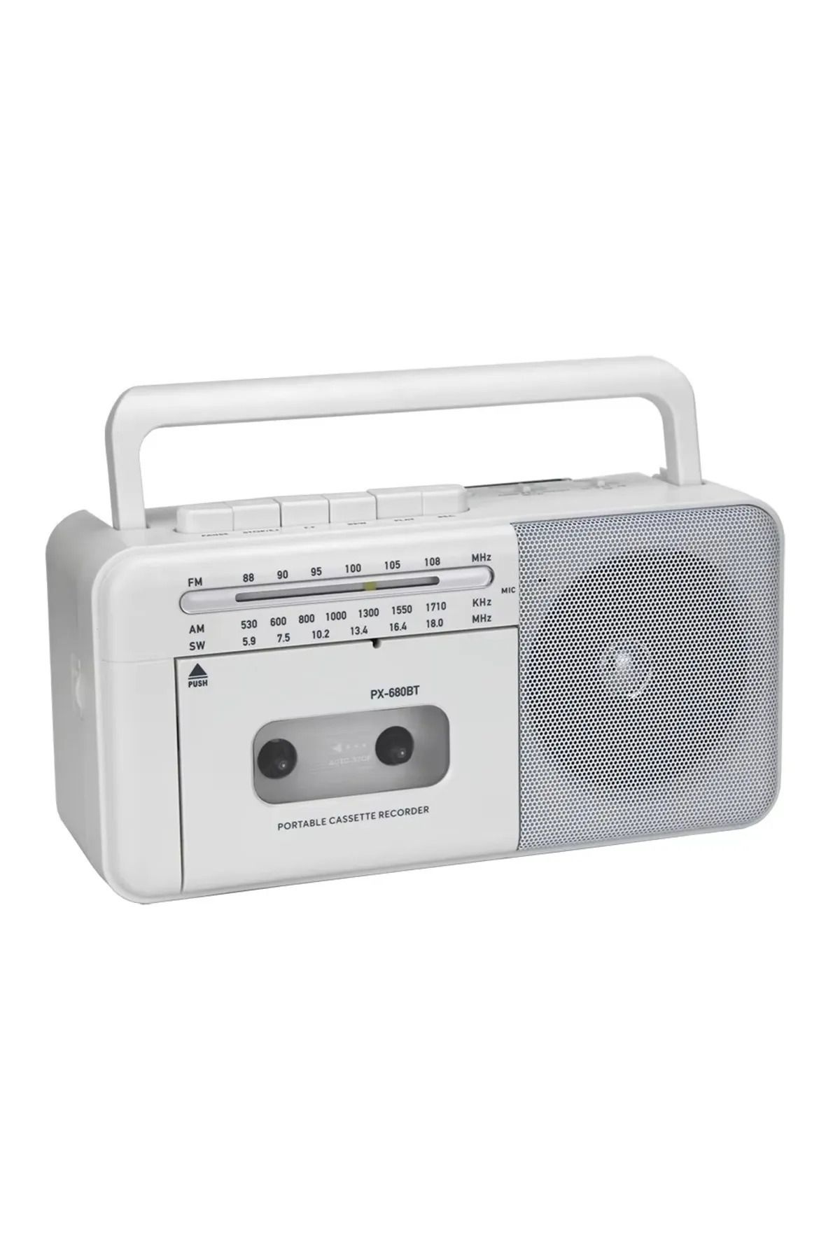 Knstar Beyaz Bluetooth Kasetçalar PX-680BT-1
