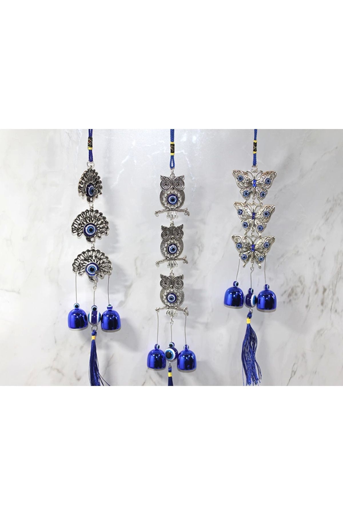 SerenityHaven Metal Nazar Boncuğu Çan Alk3502 - SVU1827-5419