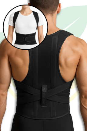elilom Dik Duruş Korsesi Unisex – Kamburluk Önleyici, Çift Balenli, Günlük ve...