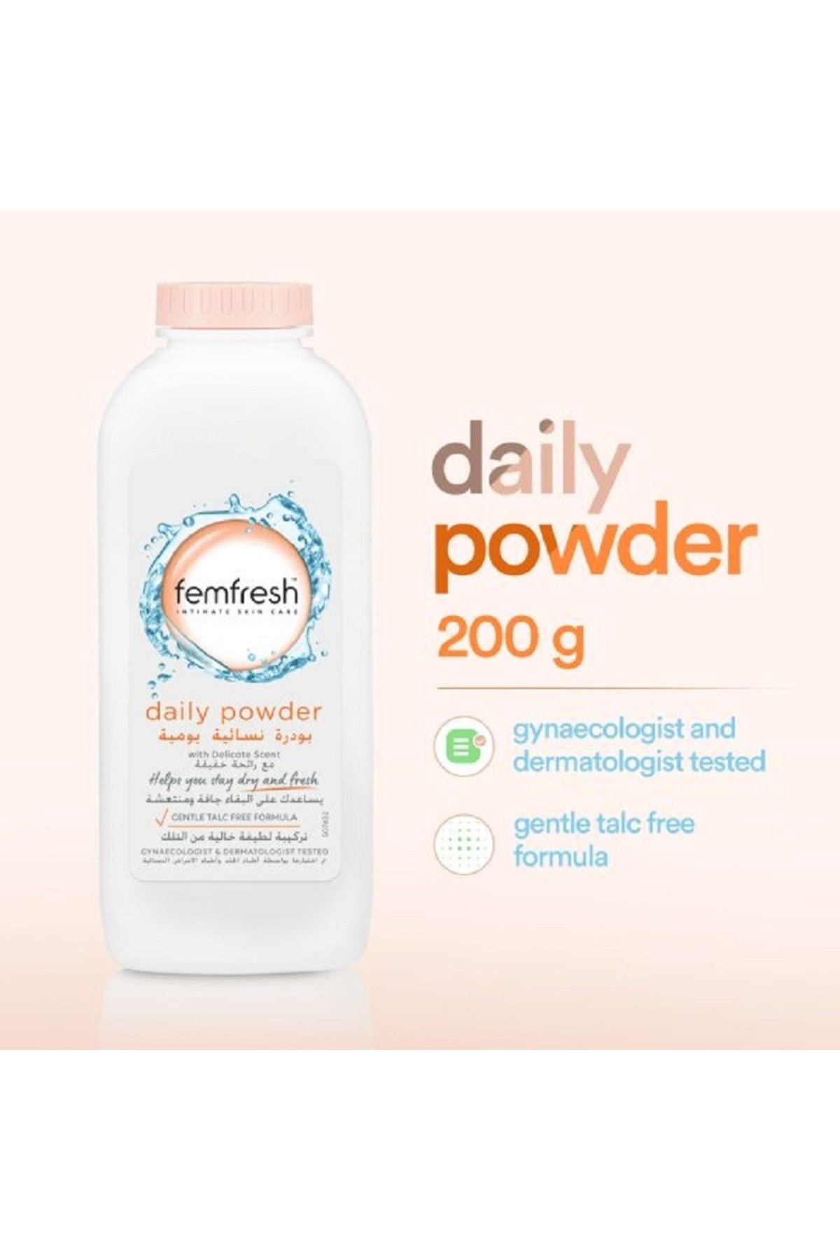 Femfresh-Femfresh Rebalancing Powder is gentle, safe and suitable for use on feminine intimate areas 200g 2