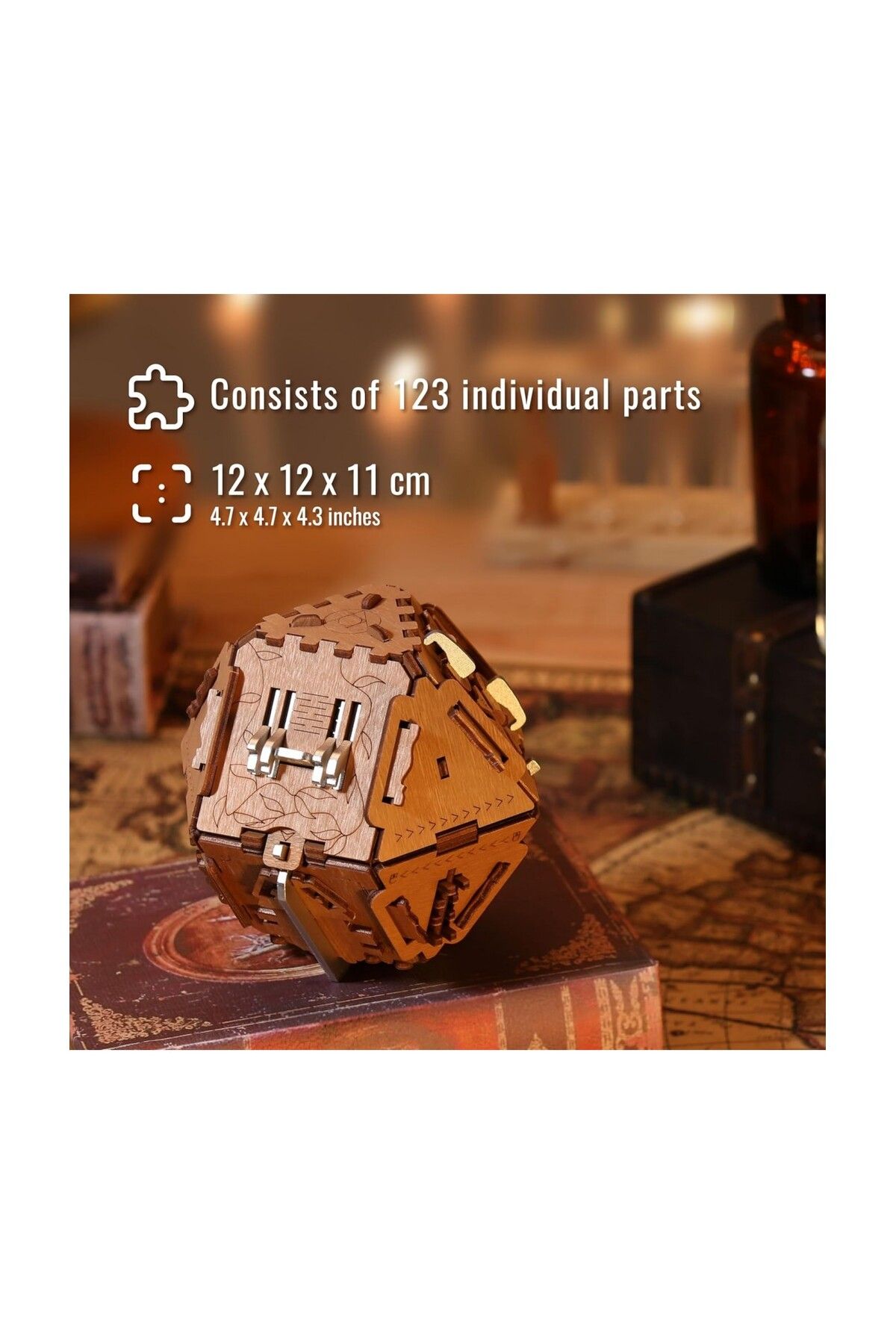 Robotime-Puzzle, Philosopher's Stone Metal Version - Escape Room Game, Puzzle Potato 11