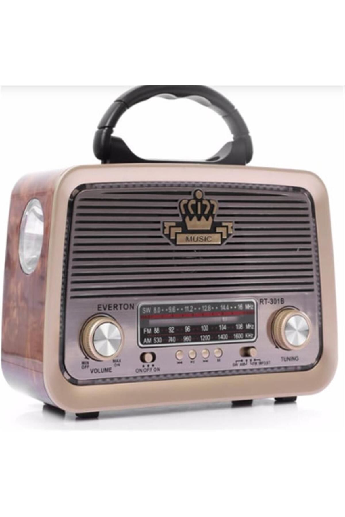 Vobotek Teknoloji Everton RT-301 Bluetooth-USB-SD-FM Şarjlı Nostaljik Radyo El Fenerli