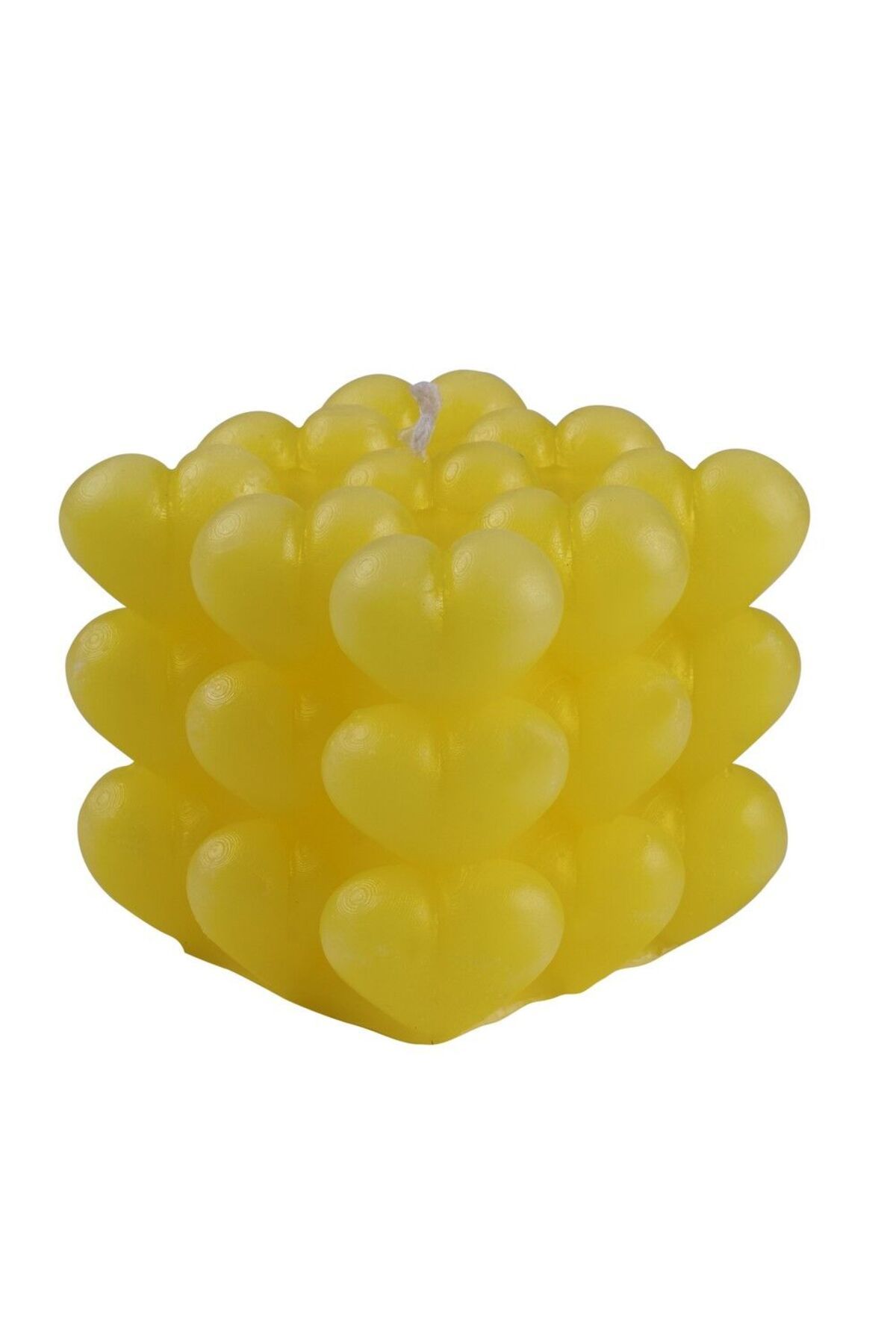 Yaratıcı sanatlar atölyesi Kalpli Doğal Soya Bubble Mum Romantik Kokulu Mum