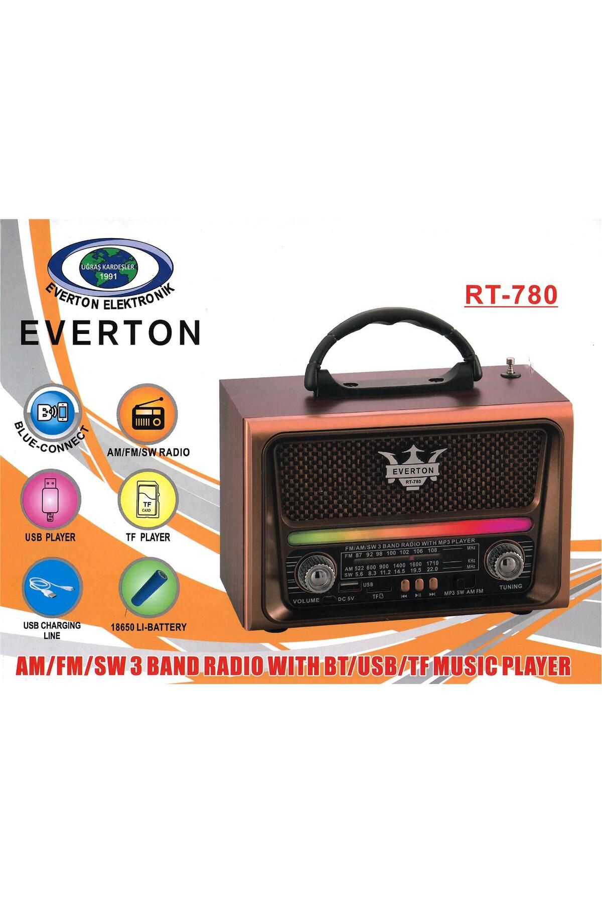 Vobotek Teknoloji Everton RT-780 Bluetooth-USB-SD-FM Nostaljik Radyo