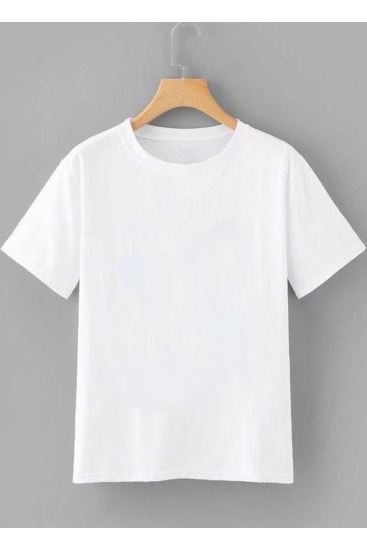FİTGO Erkek Beyaz Oversize T-Shirt