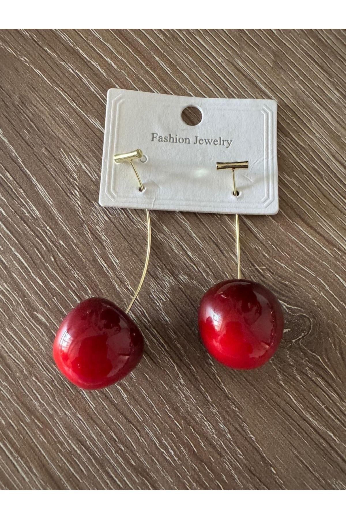 misstakıjewerly ÇELİK GOLD RENK KİRAZ MODEL KÜPE