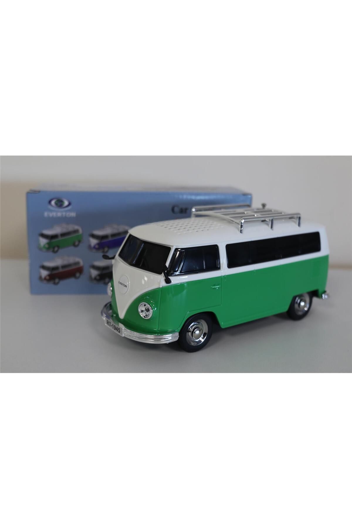 Vobotek Teknoloji EVERTON RT-1945 Yeşil Arabalı Bluetooth Fm-Usb-Tf-Aux Şarjlı Nostaljik Radyo