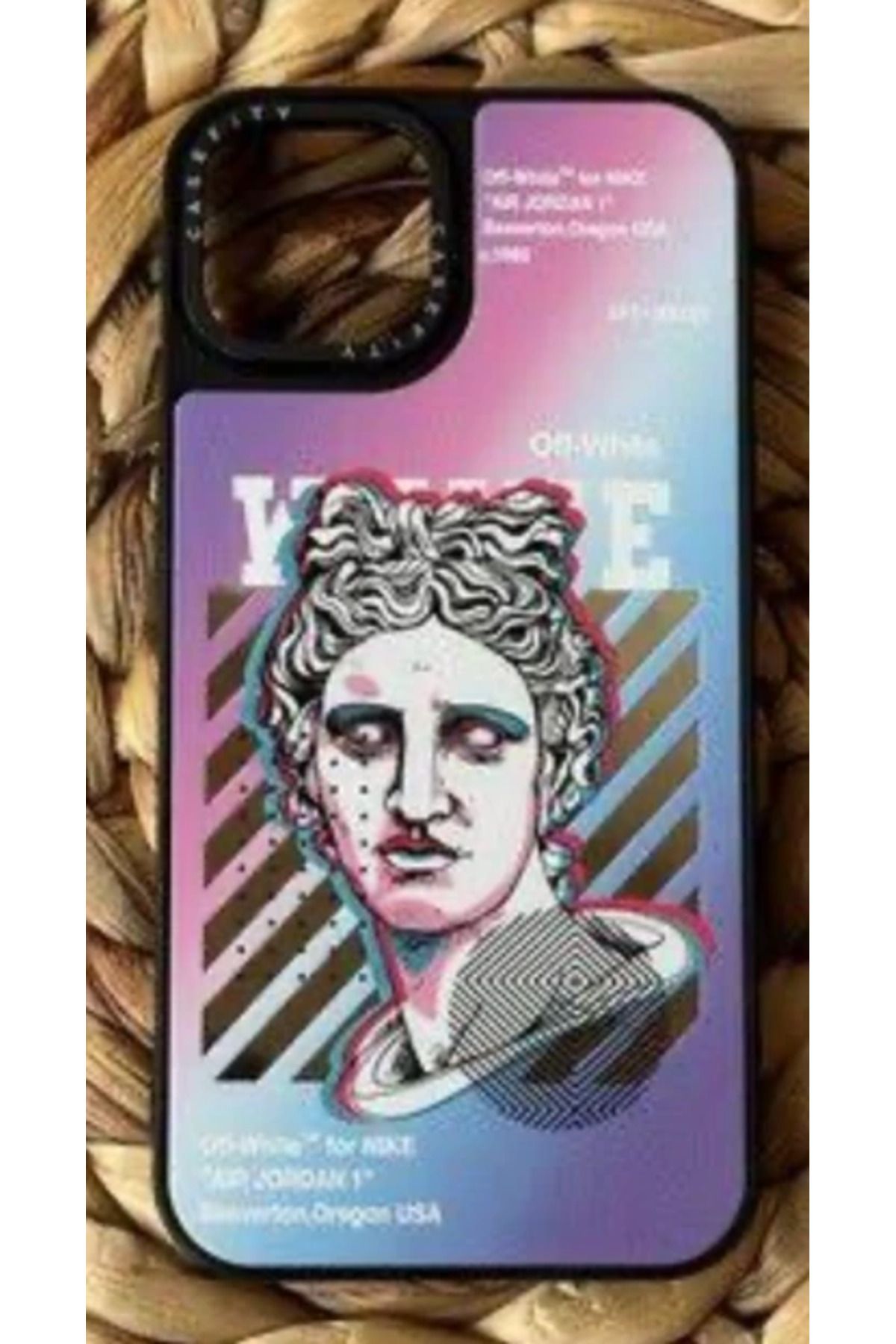 MMSGA "iPhone 14 pro Off-White Tarzı Antik Büst Tasarımlı Kılıf