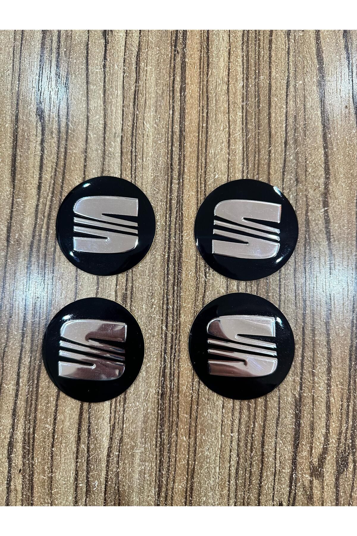 OEM Seat Logolu Jant Göbeği Arması Sticker 56 Mm 4 Adet