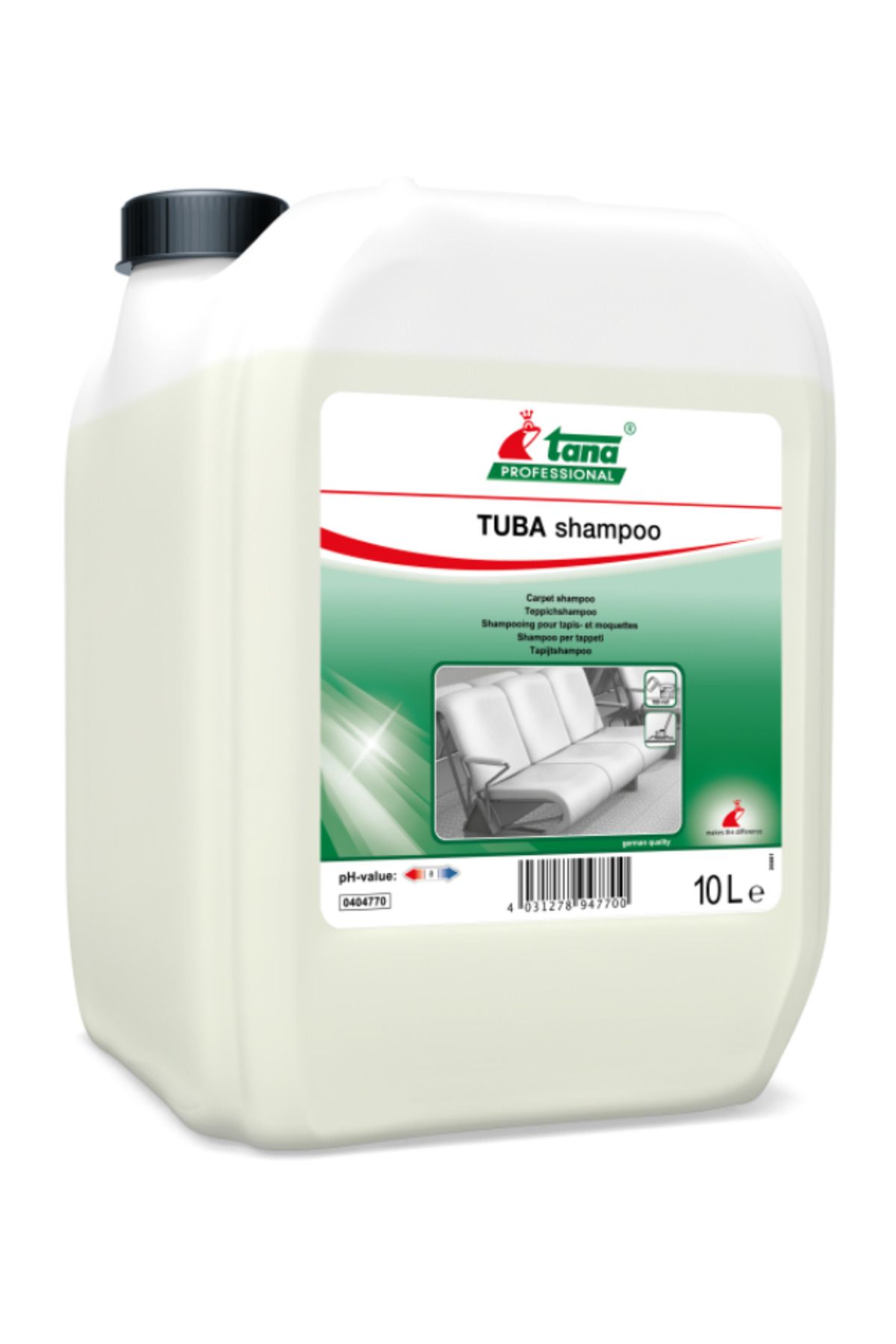Tana TUBA Shampoo – Profesyonel Halı ve Koltuk Şampuanı (10 L)