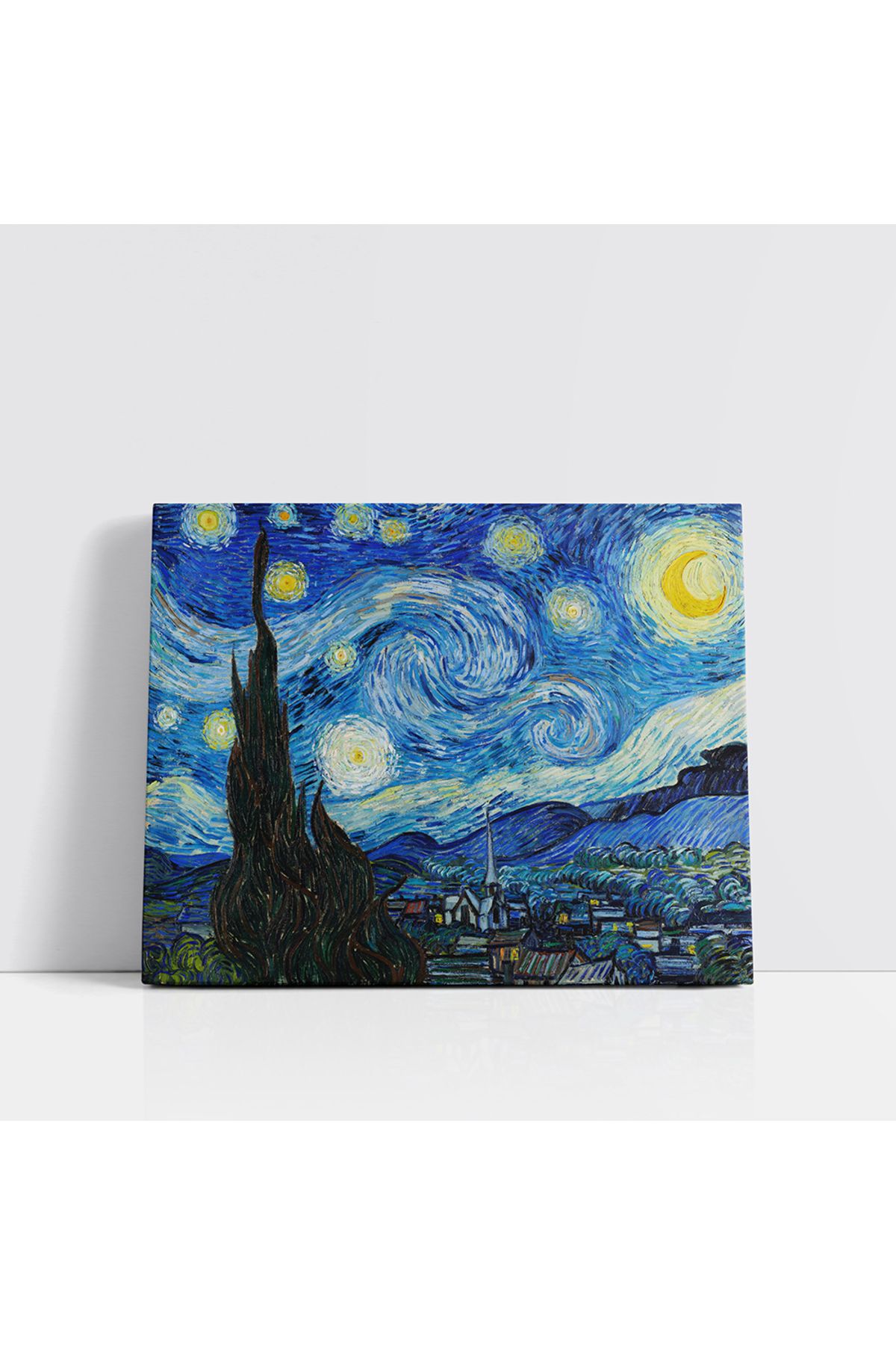 cestino darte “The Starry Night” – Van Gogh’un Duygularla Boyanmış Gecesi Yıldızlı Gece (Kanvas Baskı) Tablo