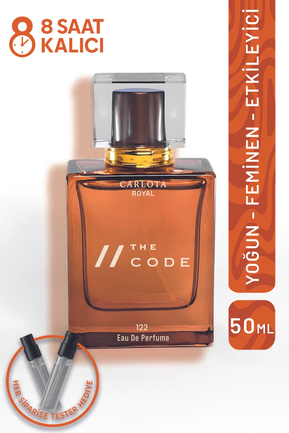 MATEO THE CODE FOR HER 50ml Kadın Parfüm EDP | Şeftali-Freesia-Osmanthus & Gurme Vanilla | Royal Seri 122