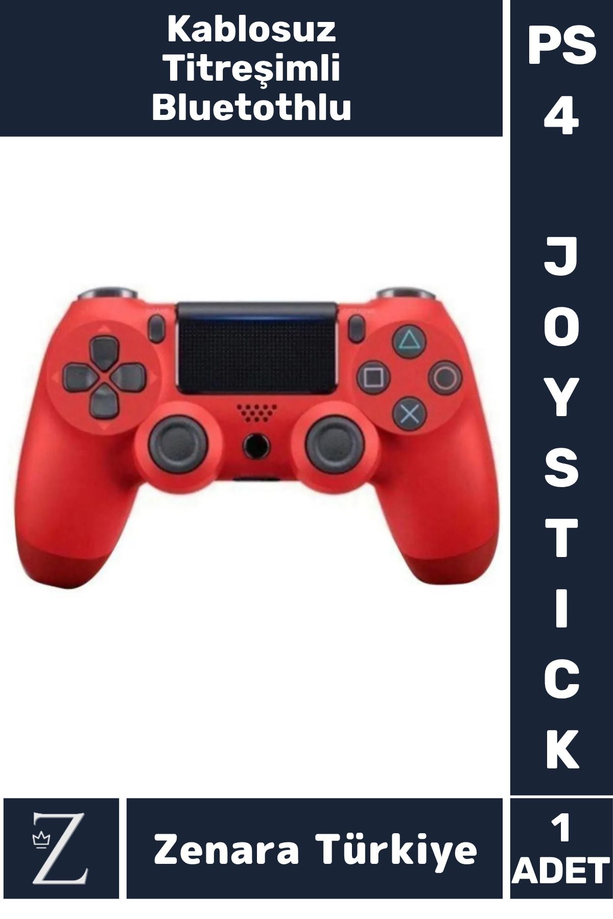 Zenara Doubleshock 4 Kablosuz Bluetooth Titreşimli PS 4/PC Uyumlu Playstation 4 Wireless Joystick Oyun Kolu