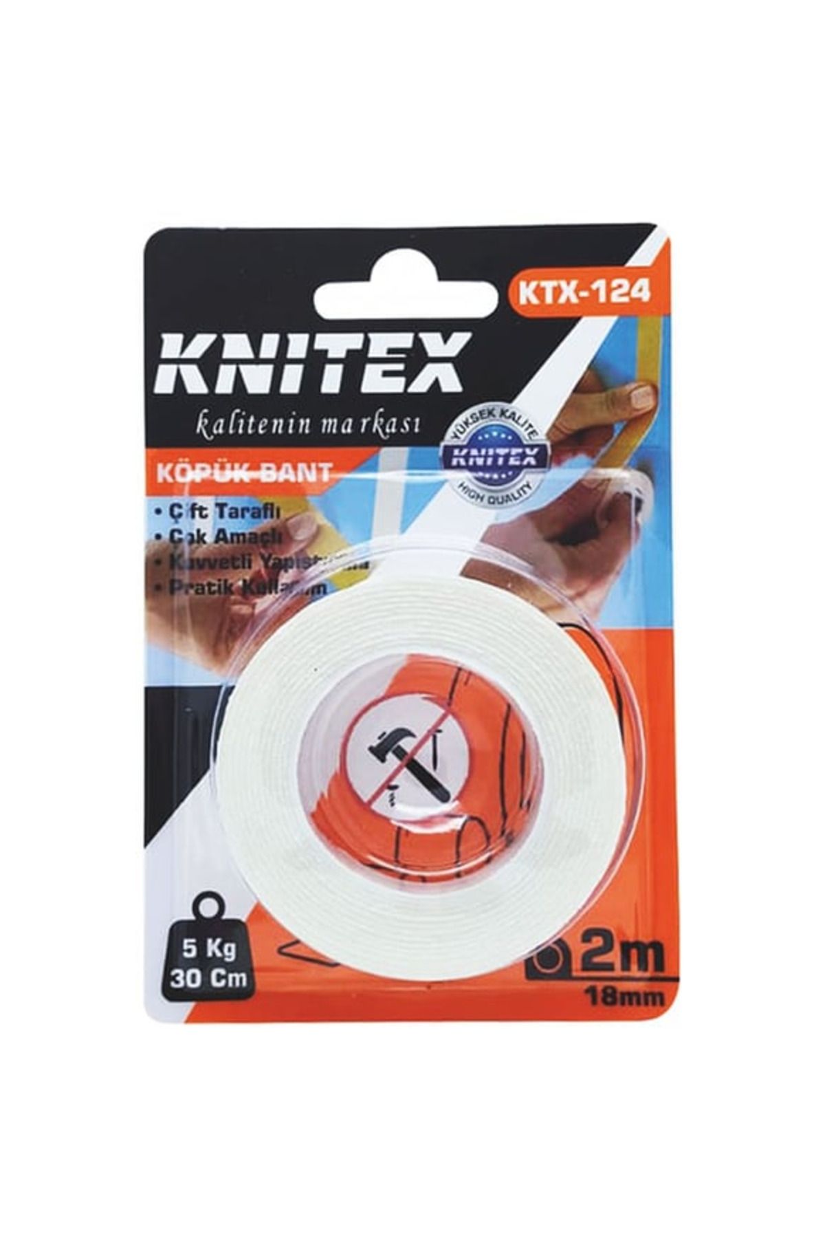 gnsstore Knitex Çift Taraflı Köpük Bant 18Mmx2M Ktx-124