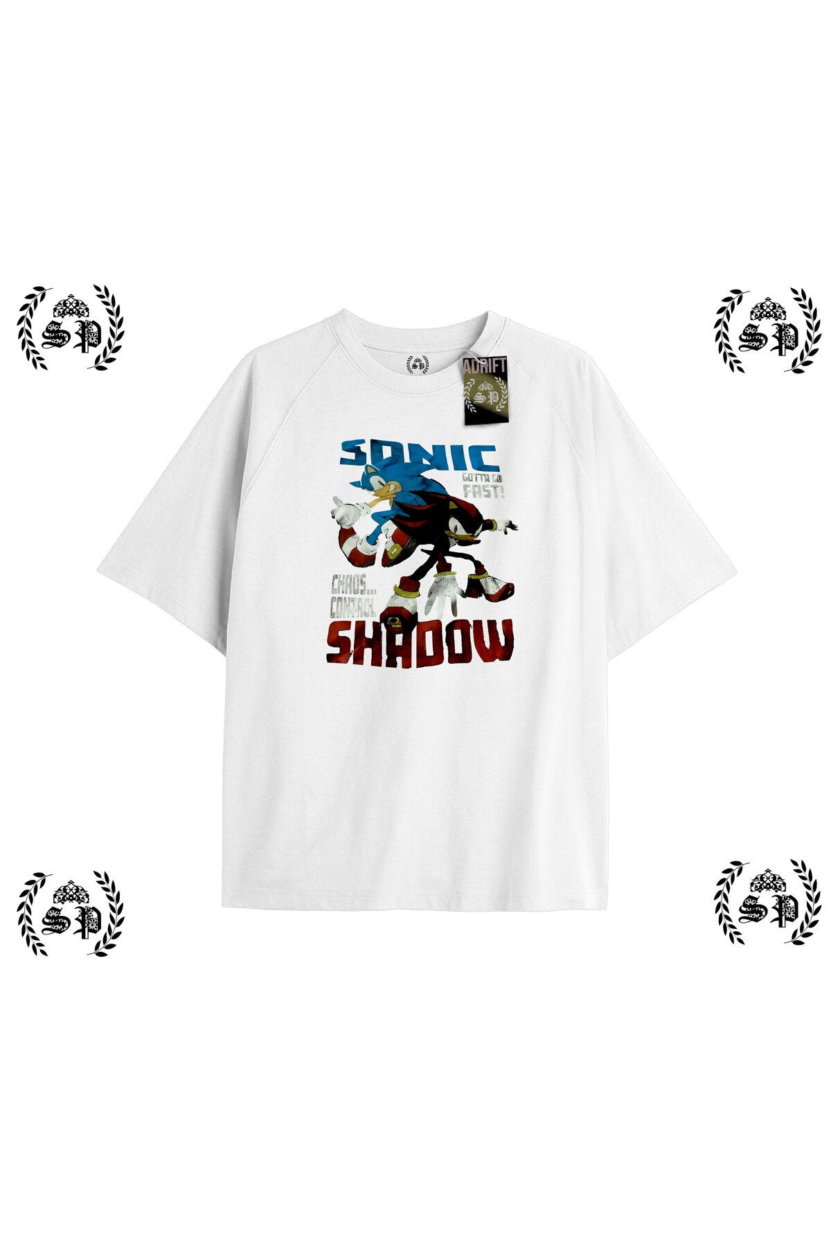 Tarzsokak Y2k SonICc Baskılı Beyaz T-shirt