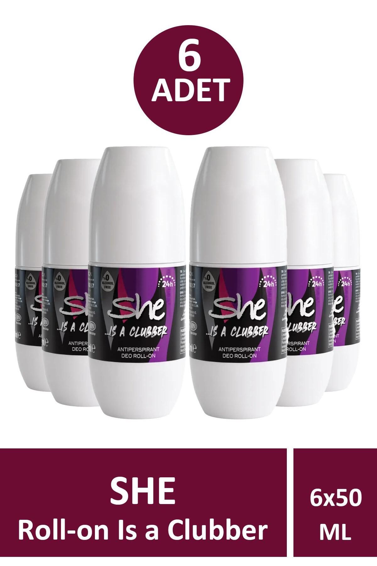 Seddar Collection She Clubber Kadın Roll-On 50 ml 6 Adet