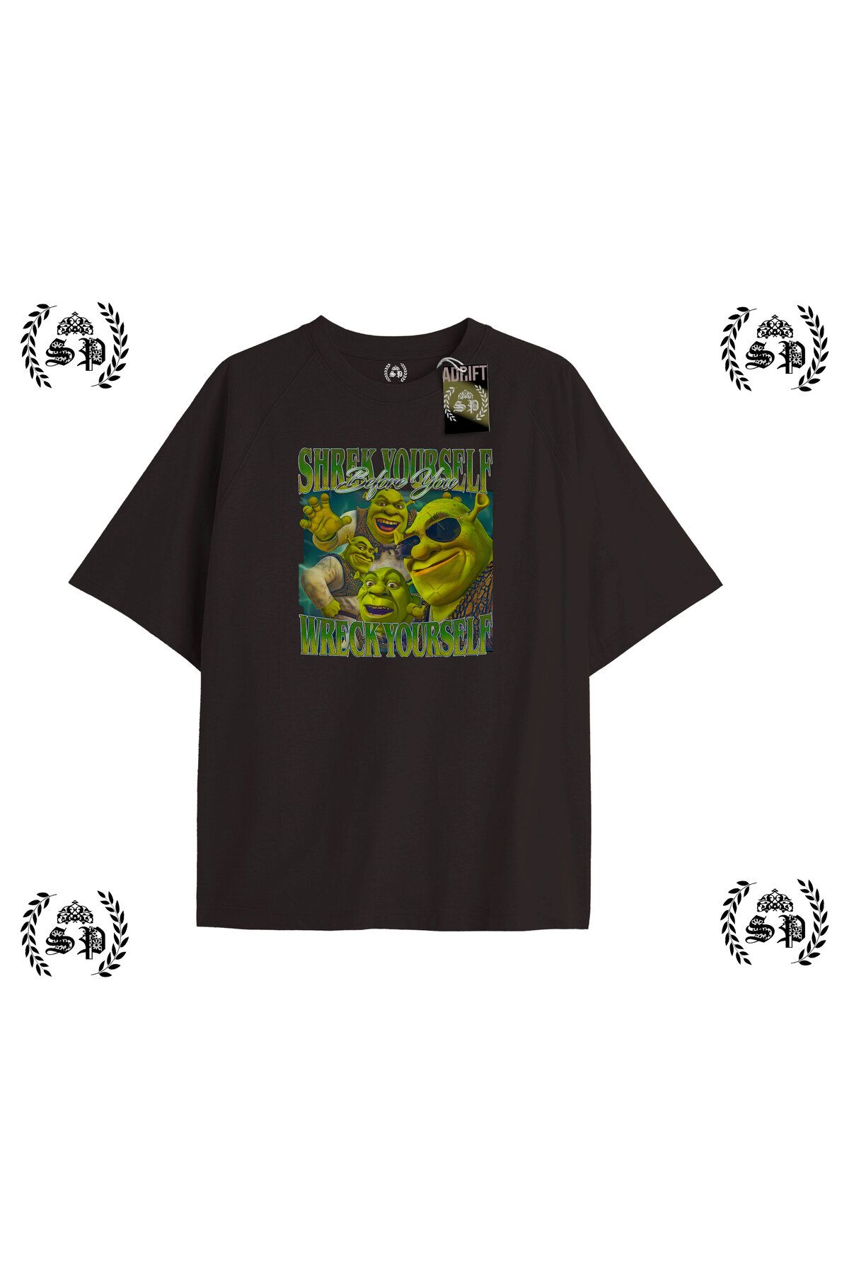 Tarzsokak Y2k Funny Baskılı Siyah T-shirt