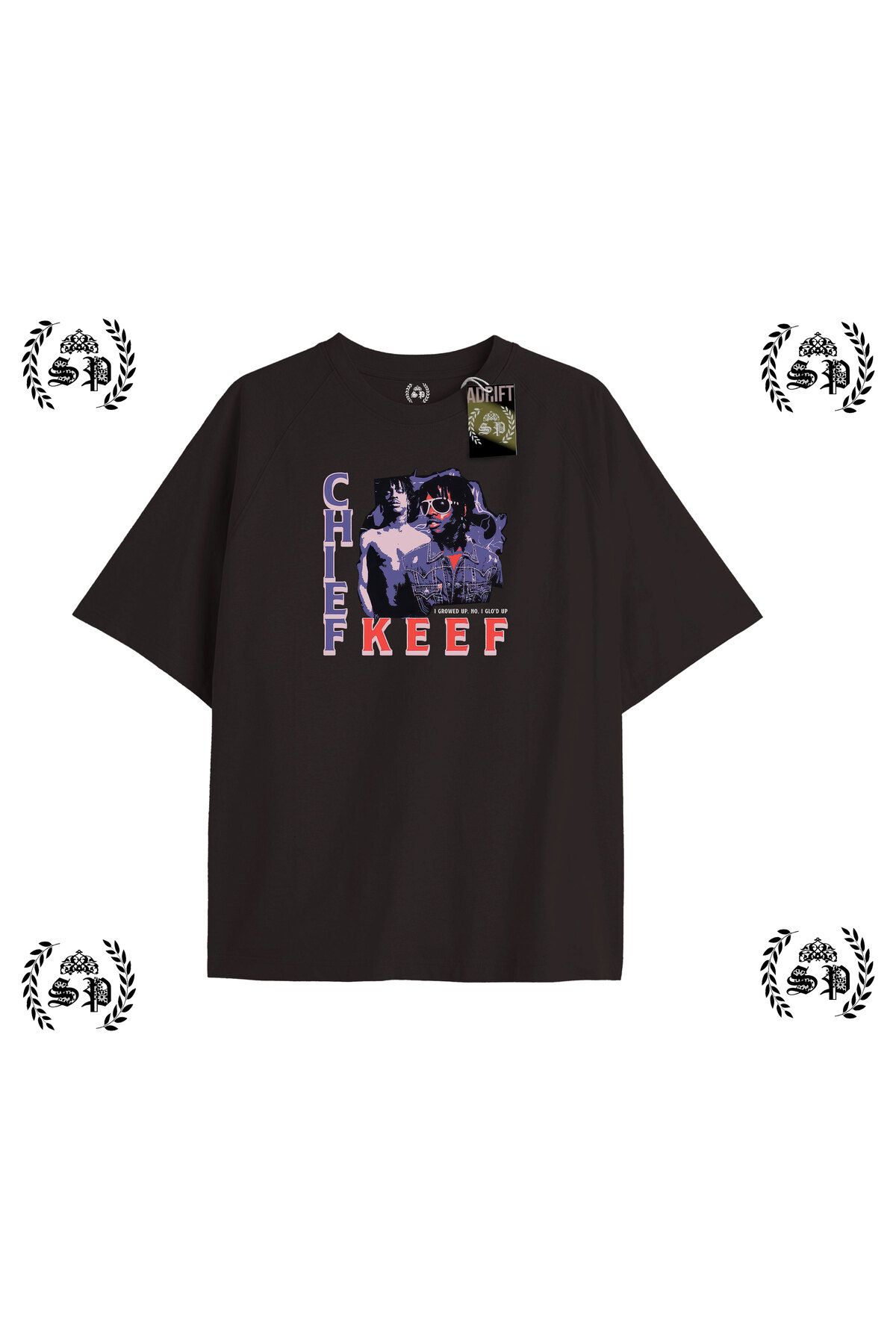 Tarzsokak Y2k Chief Keef Baskılı Siyah T-shirt
