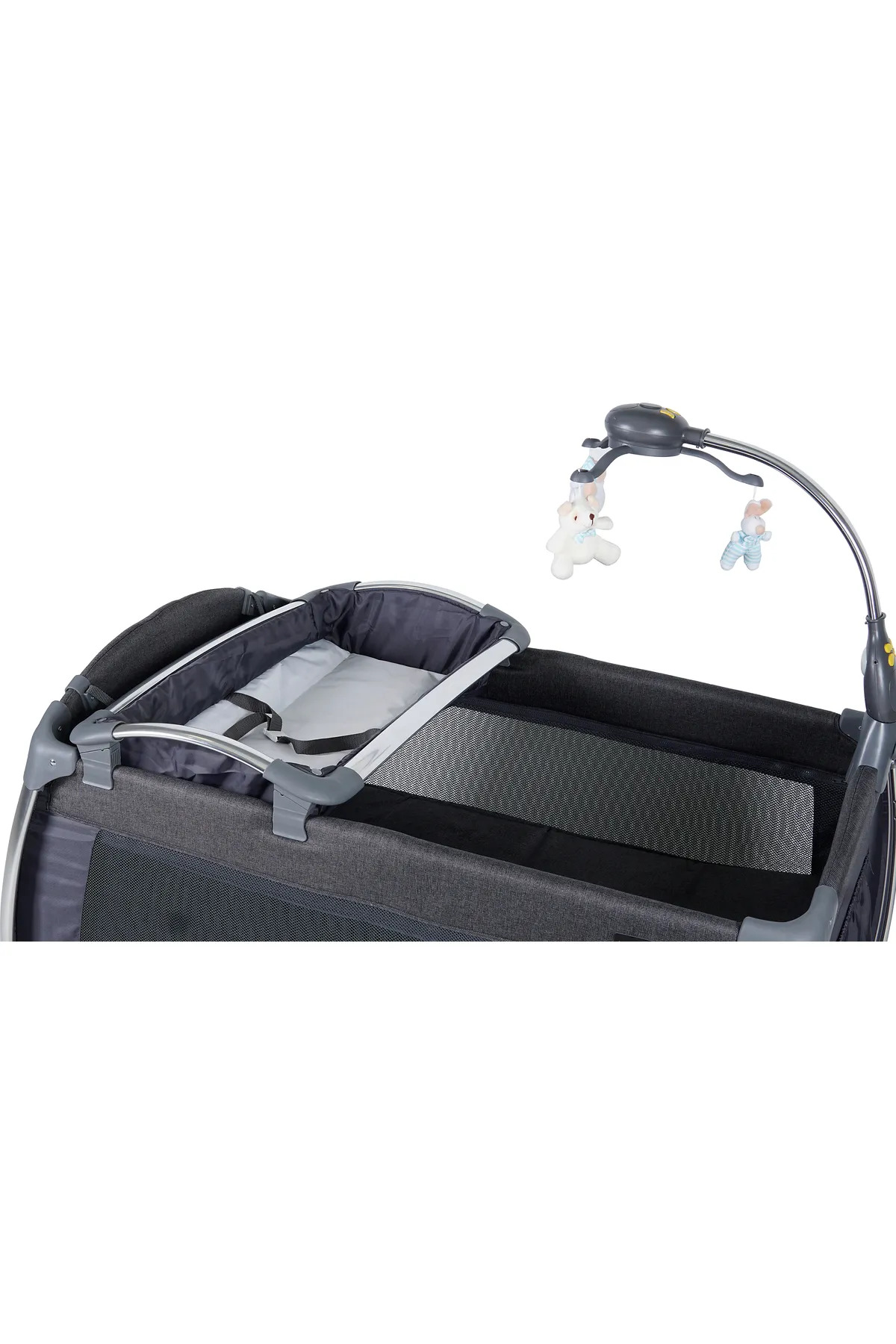 Prego 70*110 Alüminyum Kalın İskelet Dönence ve Alt Açmalı Park Yatak Oyun Parkı Beşik+ Yatak+ Oyuncak fotoğrafı 3 (önizleme)