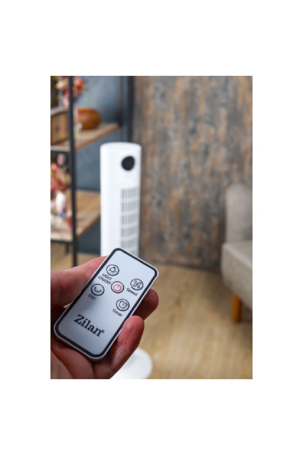 Zilan-Ventilator turn, display LED, Timer, 3 trepte de viteza, 3 moduri presetate, 60W 2