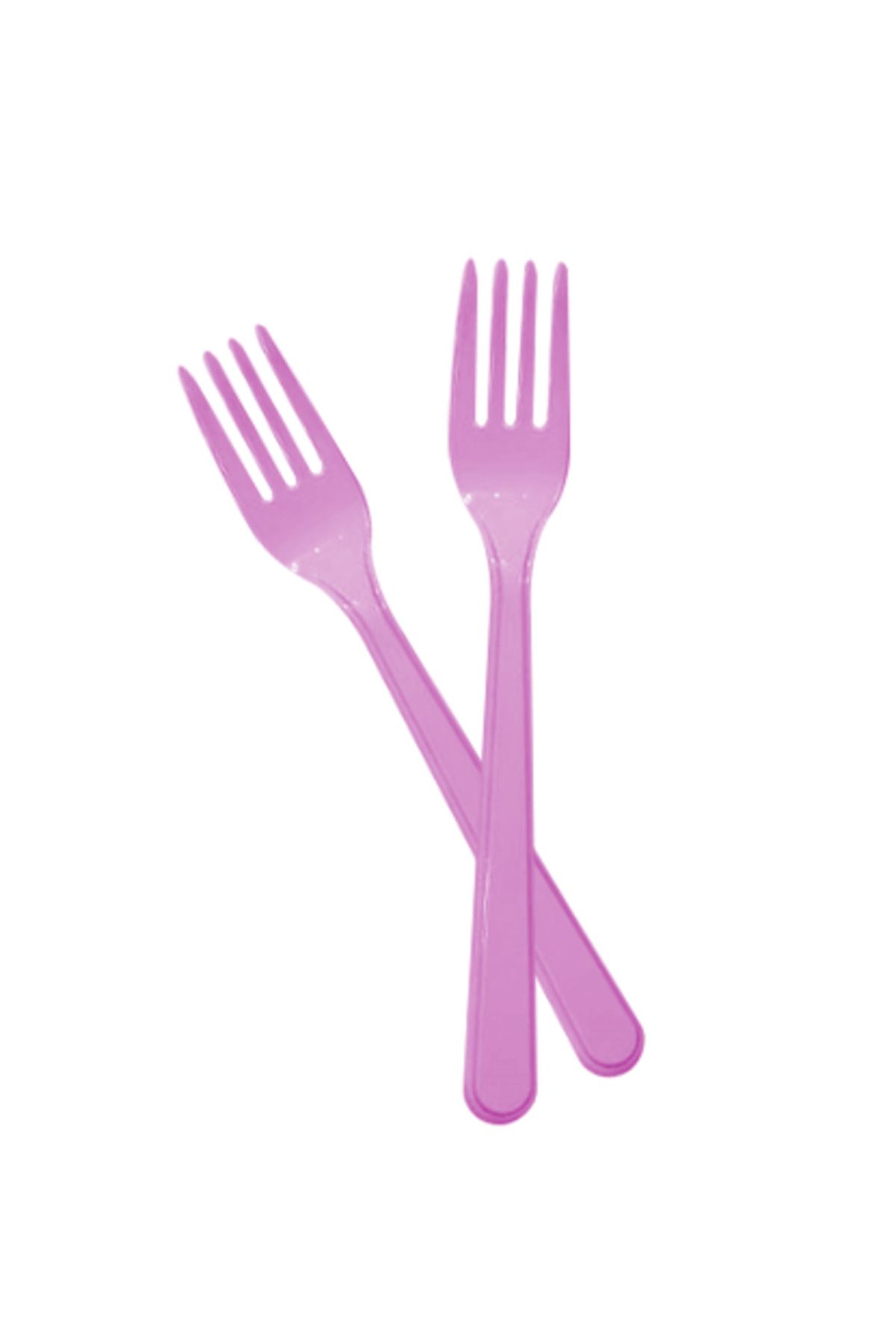 gnsstore Kika Tek Kullanımlık Plastik Çatal 24 Lü -Pembe-