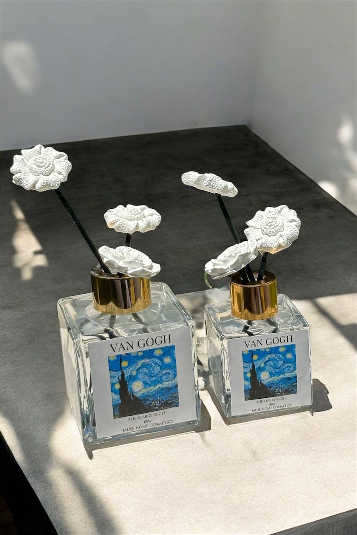 LİNECRAFT 120 ml Ve 50 ml Çiçek Taşlı Fresh Oda Kokusu Set Bambu Çubuklu