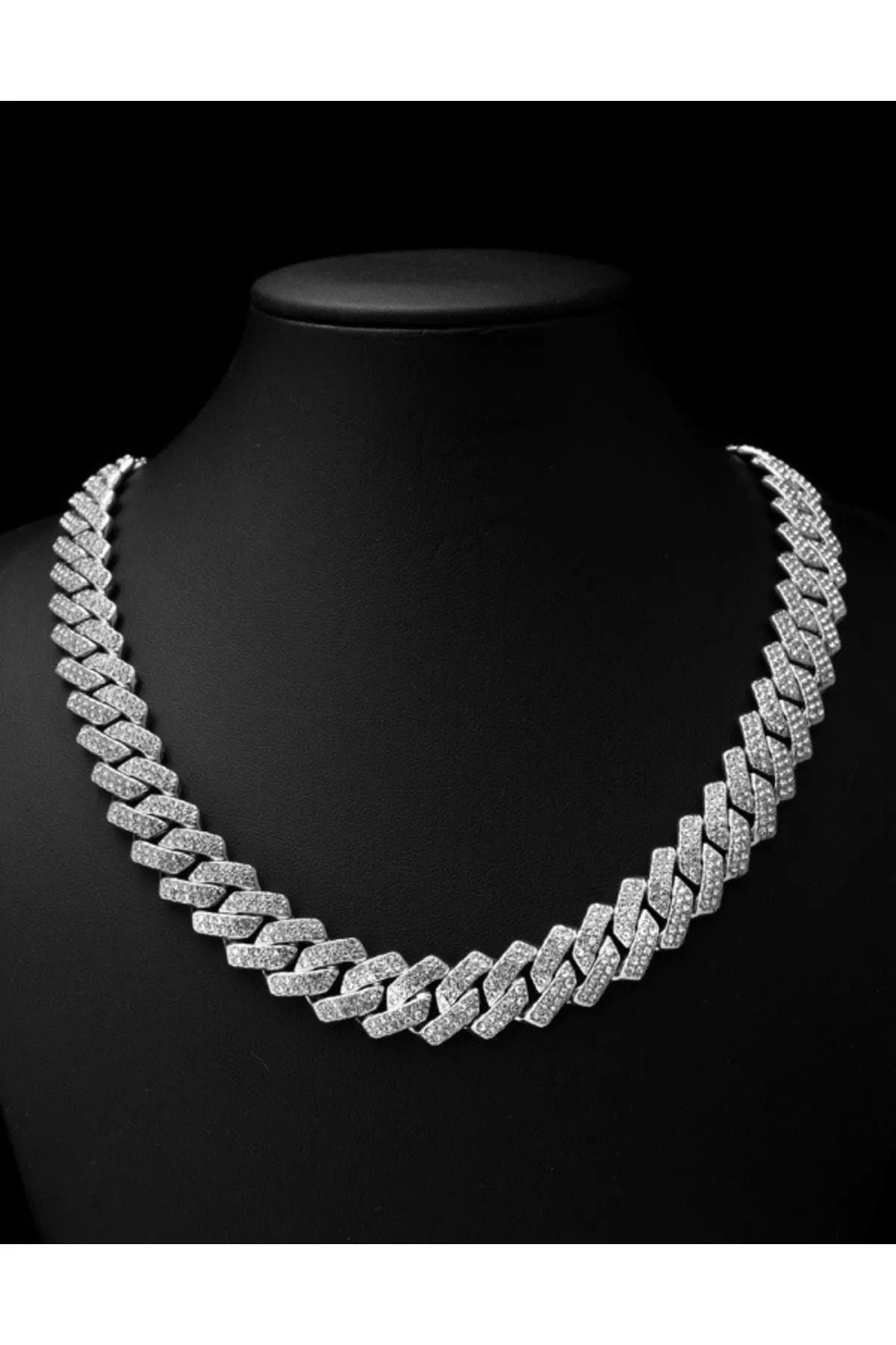 TAKISUN Prong Cuban Chain Taşlı Kolye & Bileklik