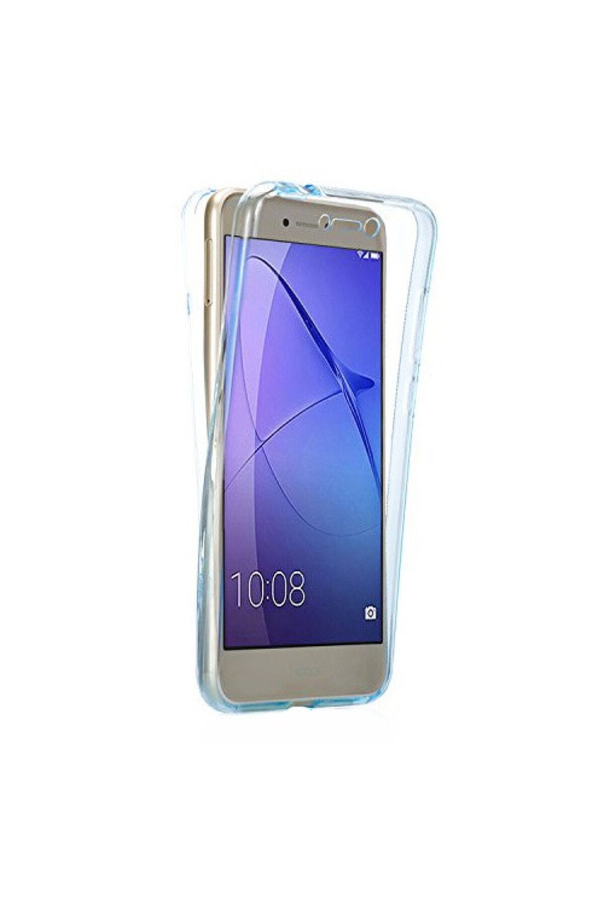 OEM-Carcasă completă TPU 360° (față + spate) pentru Huawei P9 Lite 2017, Albastră Transparentă 1