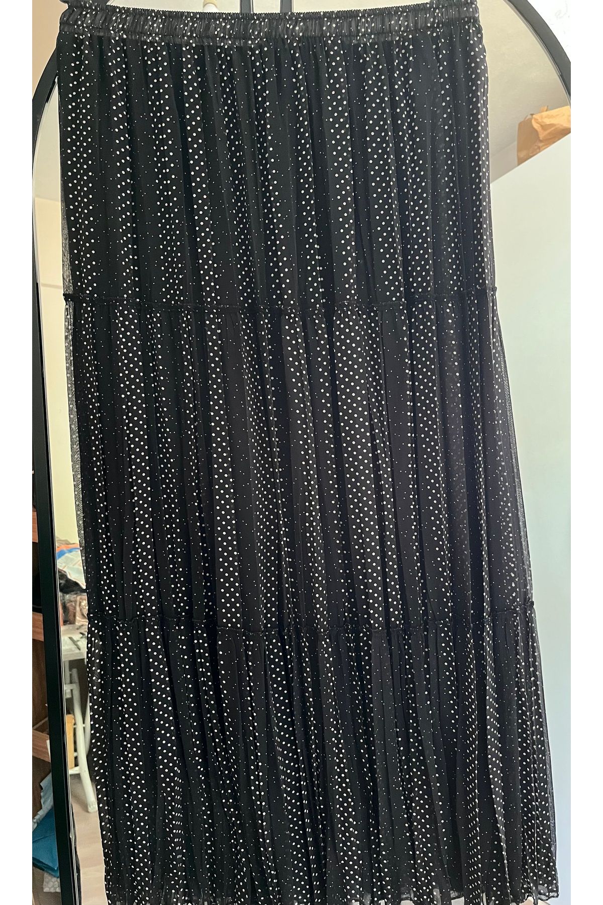 viyan butik Puantiyeli tül etek