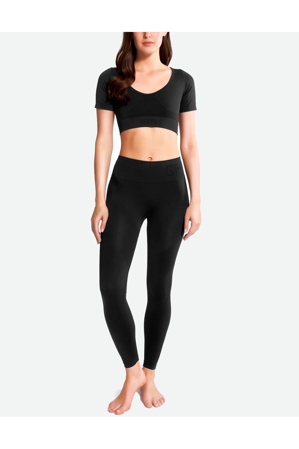 Gfity Seamless Yüksek Bel Esnek Tayt - Black Beauty