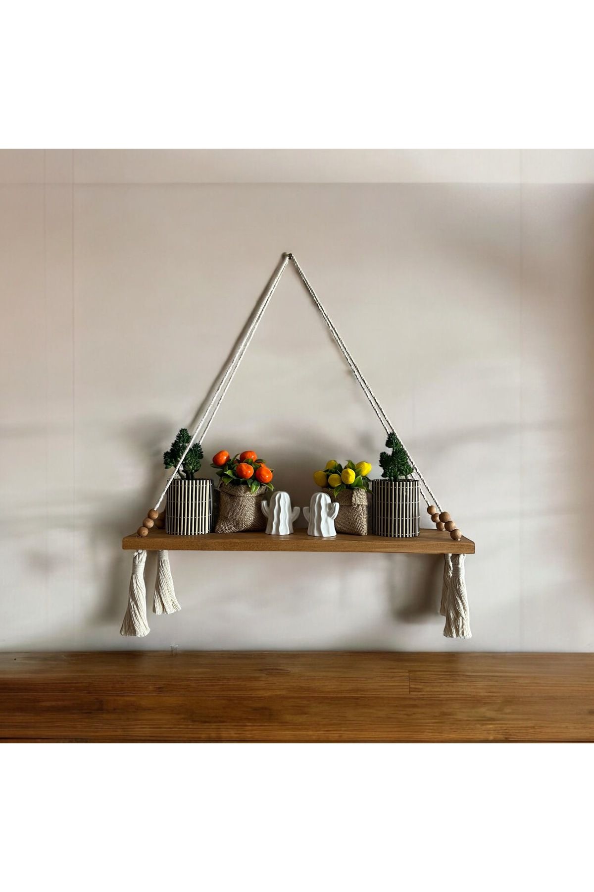 VOBU HOME & LIFE DESIGN AHŞAP RAF, PİNTEREST RAF, DEKORATİF VE TOPARLAYICI DUVAR RAFI, BANYO VE MUTFAK RAFI