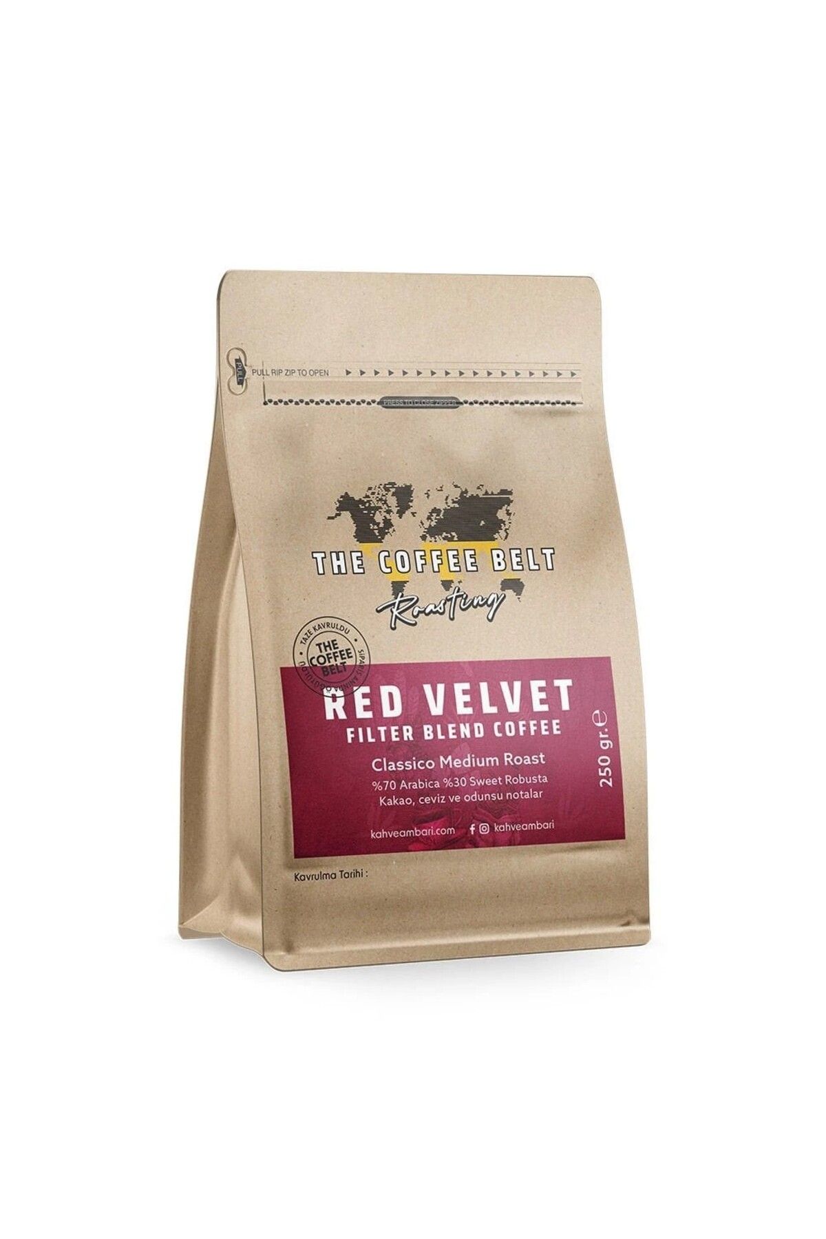 The Coffee Belt Red Velvet Filtre Blend Kahve 250 Gr.