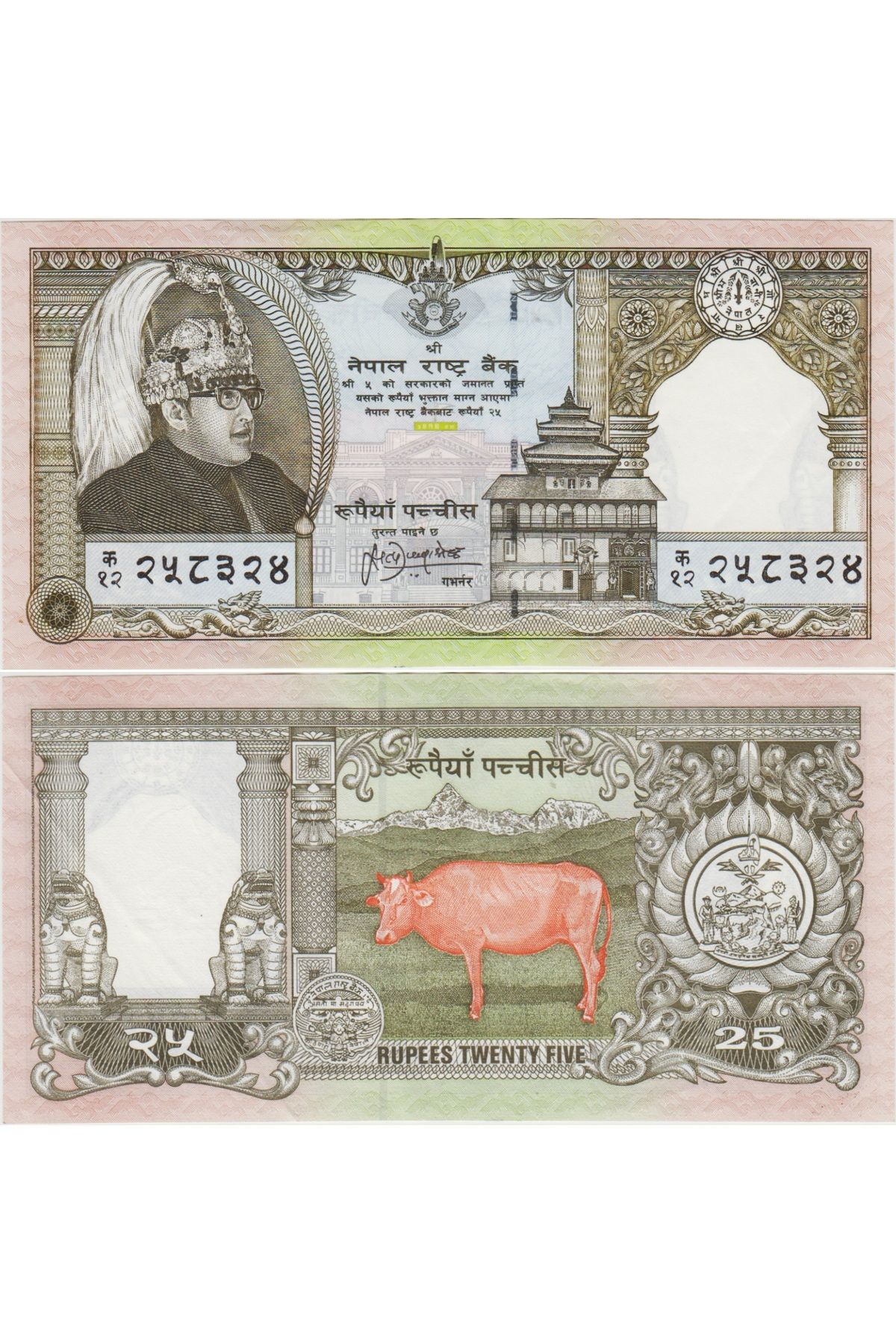 Banknoting NEPAL 25 RUPİ 1997 HATIRA. KRAL BİRENDRA'NIN TAHTA ÇIKIŞININ 25. YILI ANISINA. ÇİLALTI KONDİSYON.