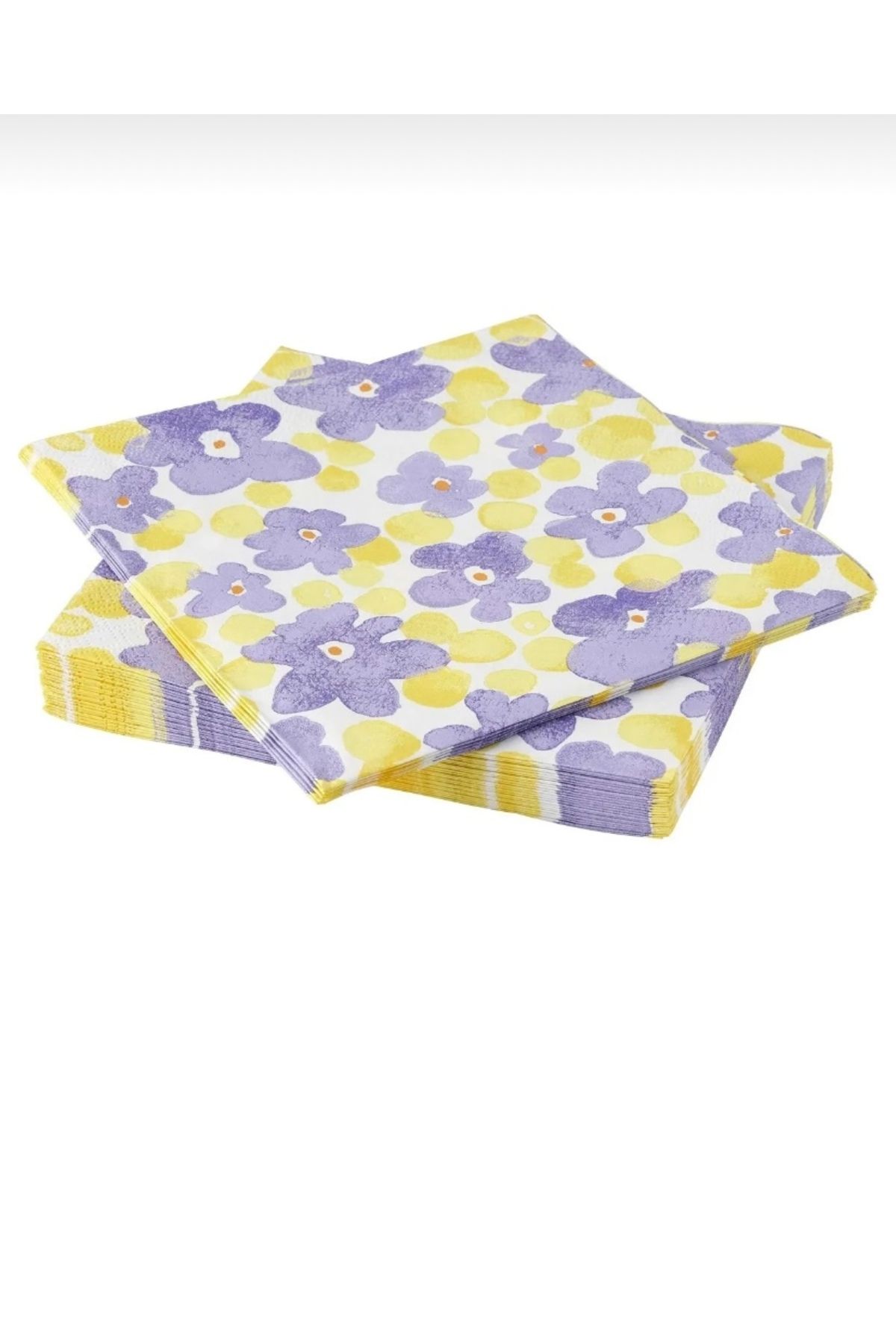 IKEA Tjarlek desenli peçete çiçek desenli 33x33cm 30 lu
