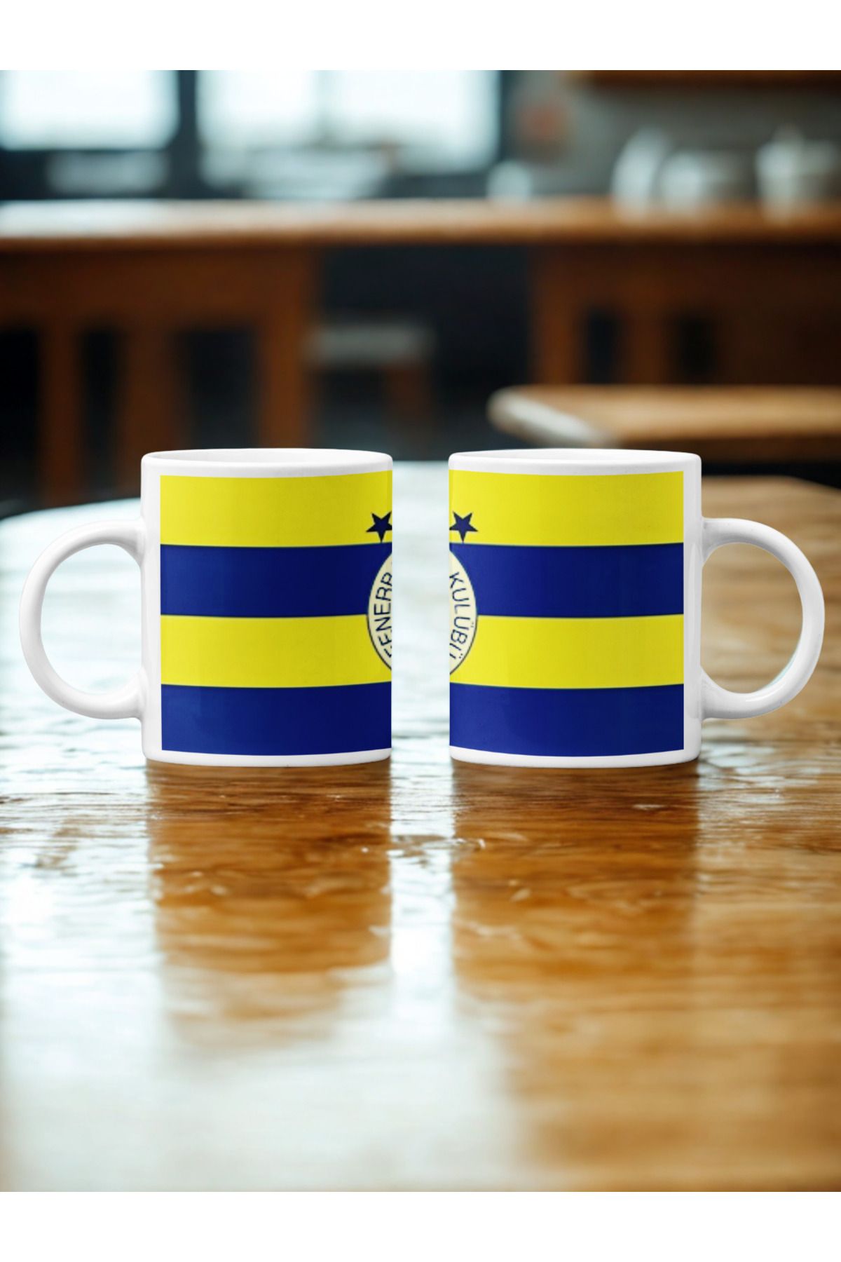 Crocodile Design Studio Fenerbahçe Amblemi Baskılı Hediyelik Porselen/Seramik Çay Kahve Kupa Bardak