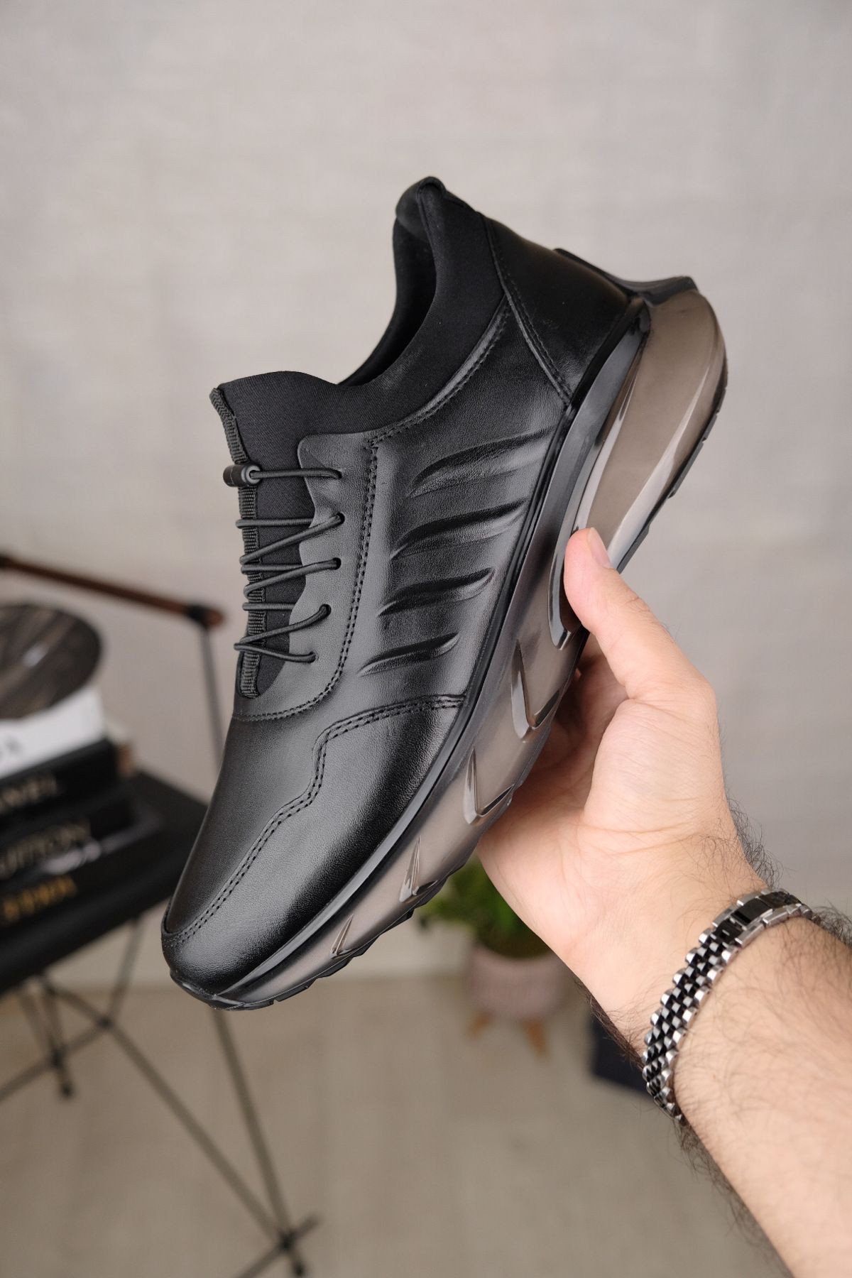 Leathermens Hakiki Deri, Air Taban Erkek Sneaker Ayakkabı