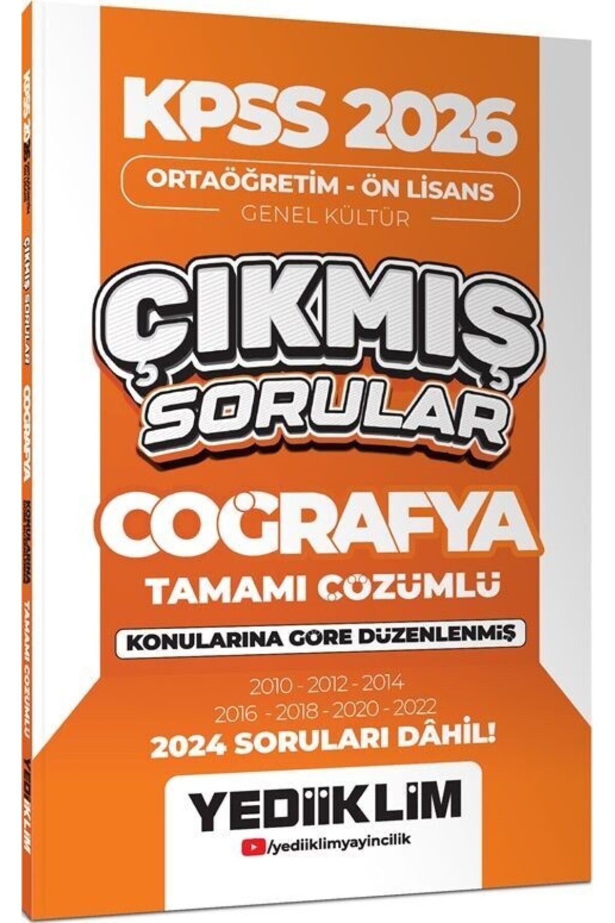 Ankara Kitap Merkezi 2026 KPSS Ortaöğretim Önlisans Coğrafya Konularına Göre Çıkmış Sorular Yediiklim Yayınları