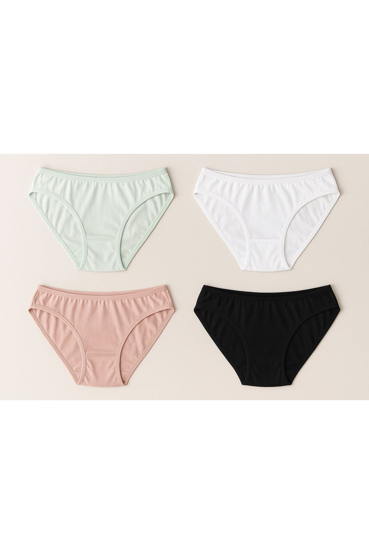 Kaylen Kadın 4lü Bikini Külot Pamuklu Renkli İç Çamaşırı