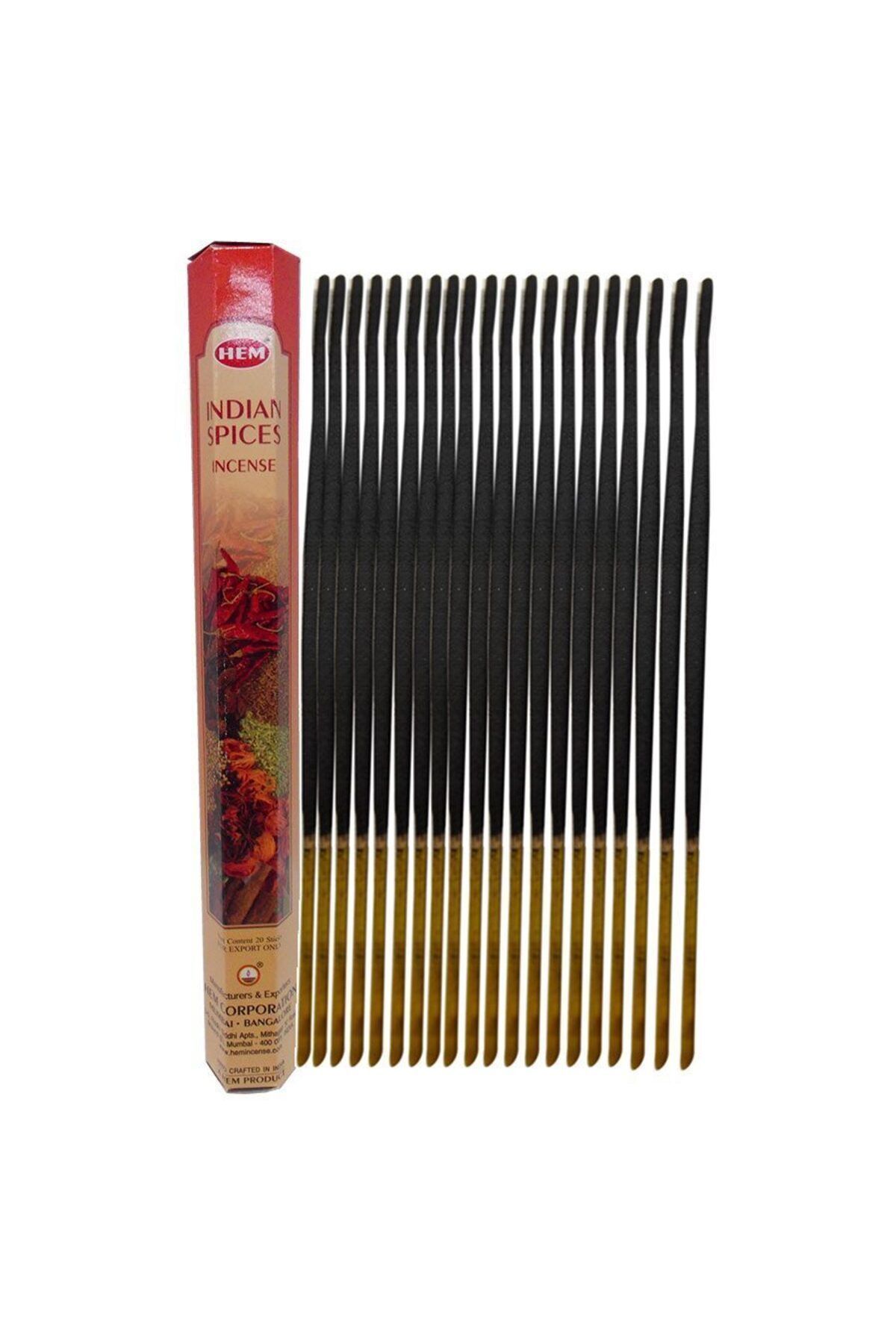 SerenityHaven Hint Baharatları Kokulu 20 Çubuk Tütsü - İndian Spices
