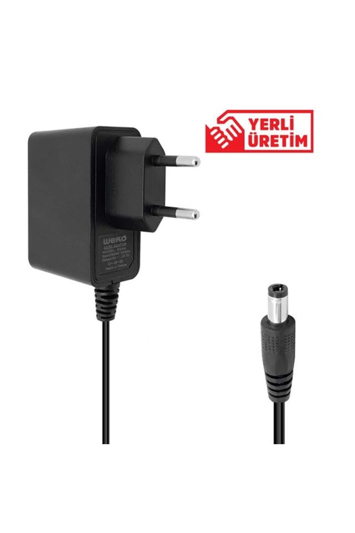 WEKO 5 Volt 2 Amper 10 Watt Plastik Kasa Priz Tipi Adaptör (5.5x2.5 Uçlu)
