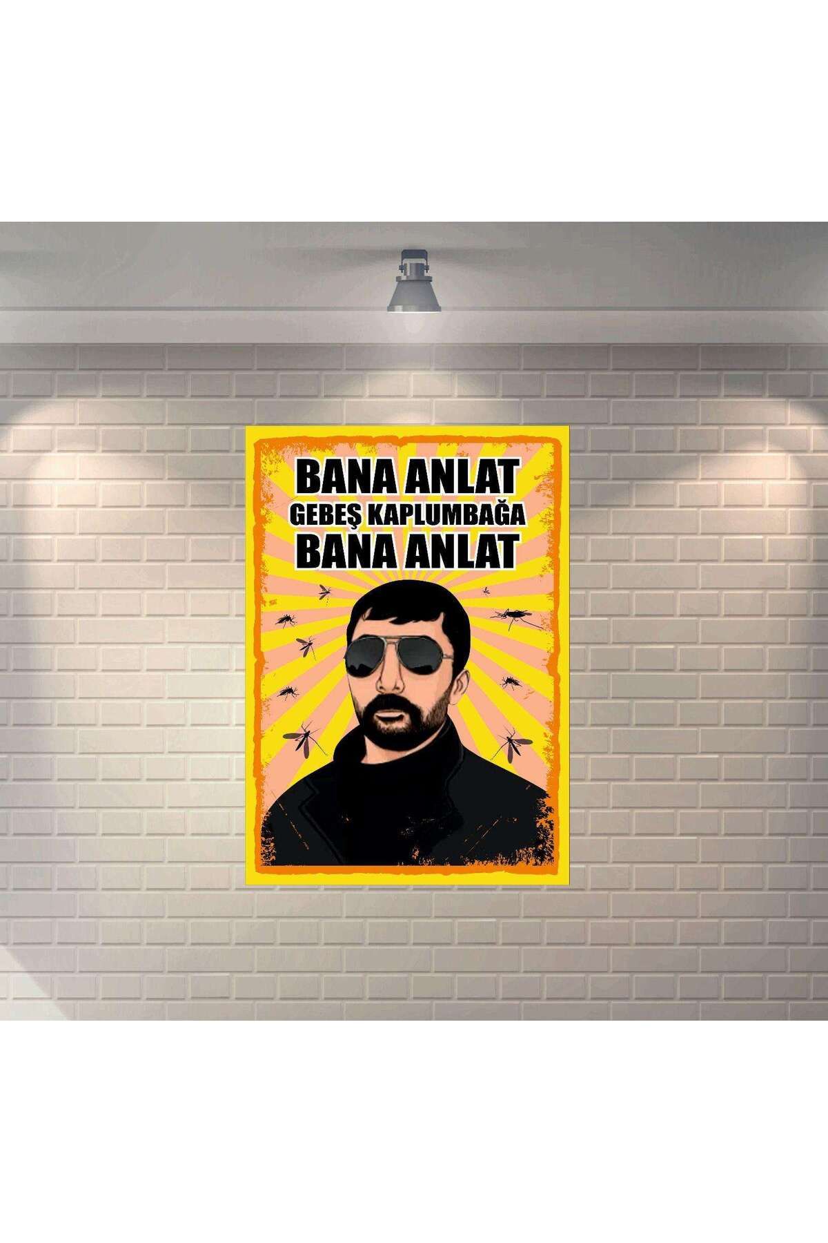 BBO REKLAM Bana Anlat Gebeş Kaplumbağa Bana Anlat Retro MDF Duvar Dekarasyon Tablosu