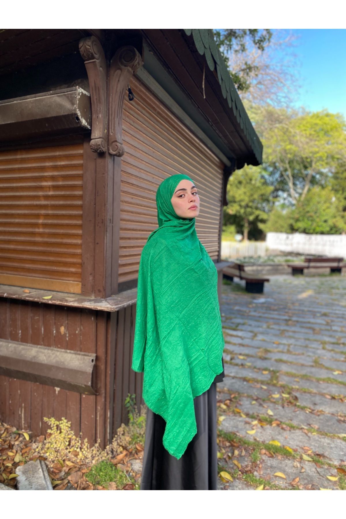 MENESSA Bambu Kraş Şal Yeşil