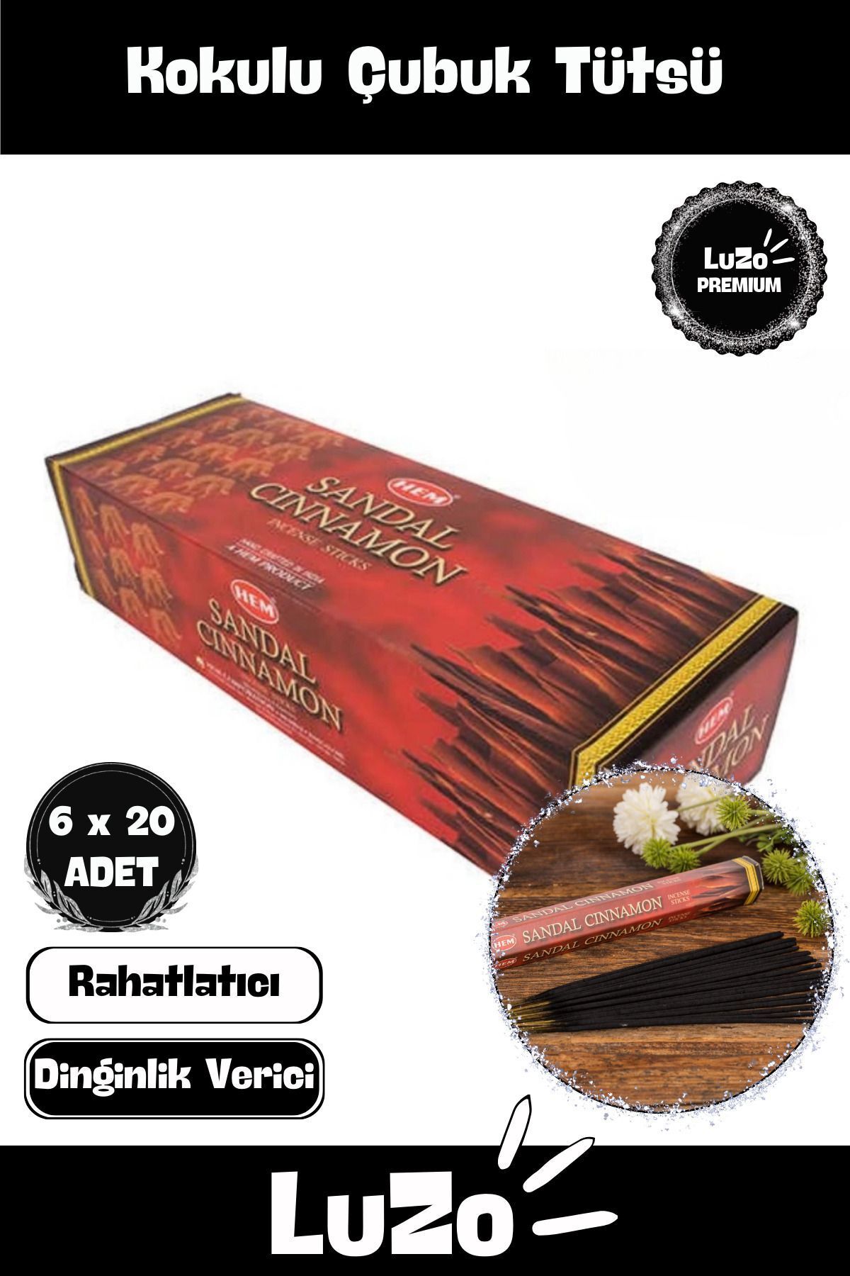 SerenityHaven Premium Seri Enerji Dinginlik Huzur Veren Çakra Meditasyon Kokulu Rahatlatan Çubuk Tütsü 6 x 20 Ade